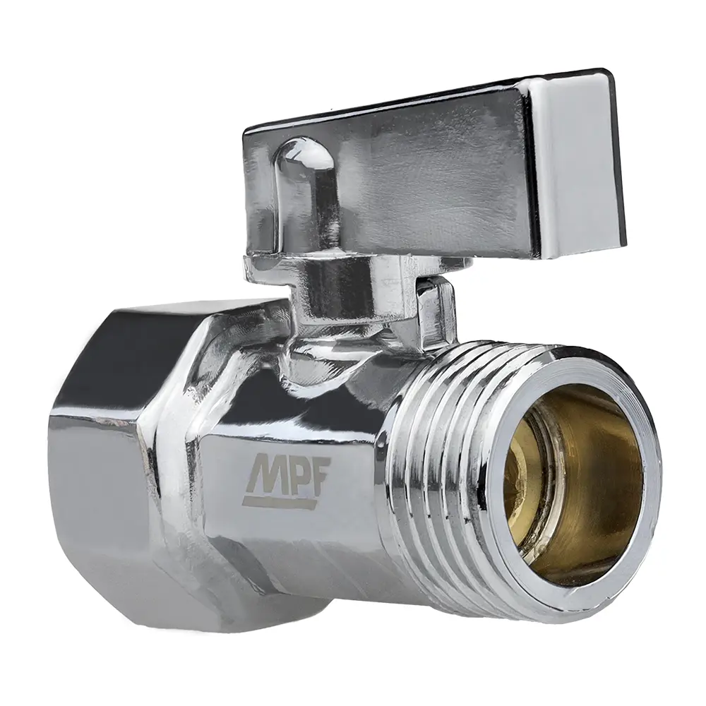 Кран шаровой прямой MPF DN15 PN24 1/2" НР/ВР латунь ручка флажок - 2