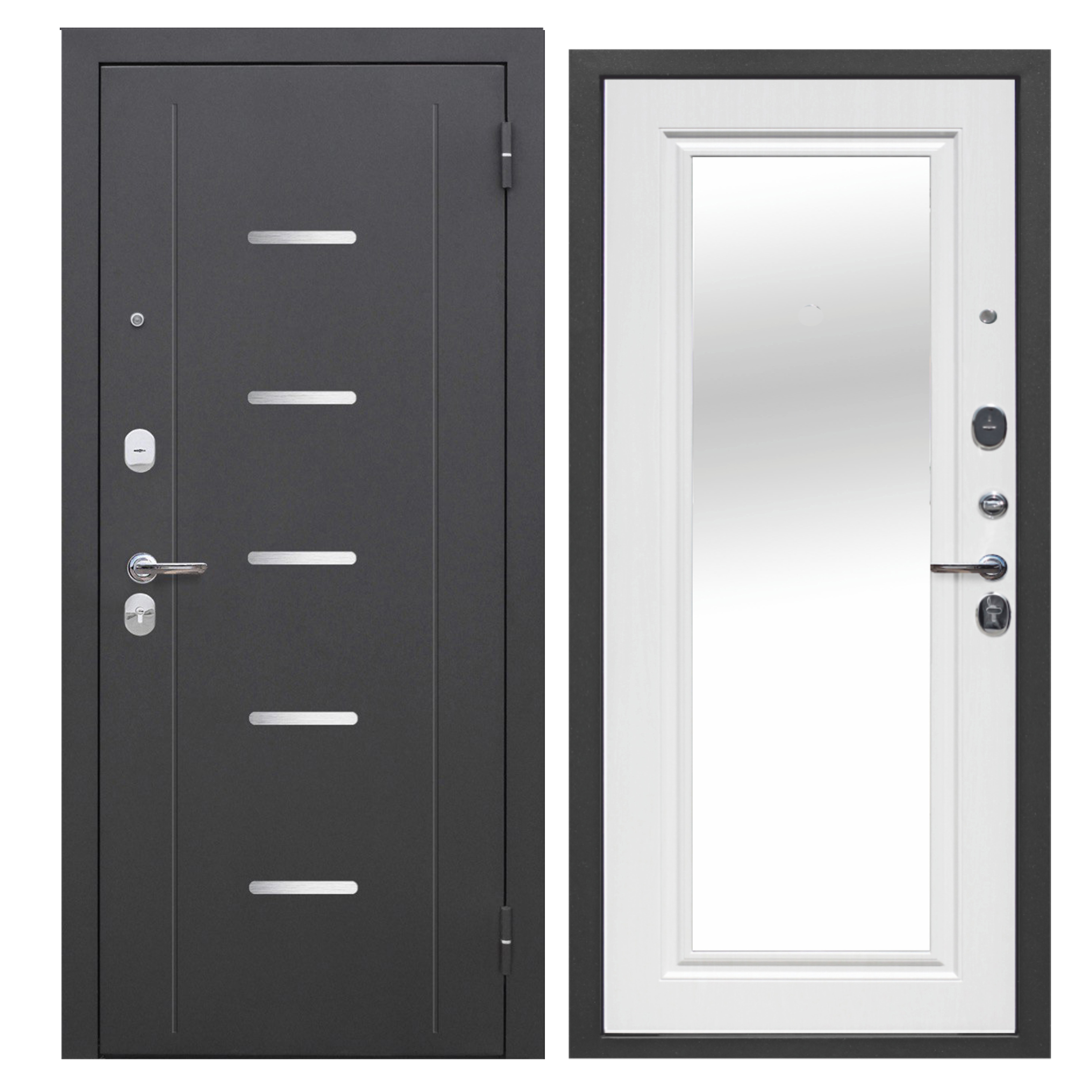 Изображение товара Входная дверь Foreman Foreman-f7 правый 205x86см цвет антик серебро
/дуб белый с зеркалом