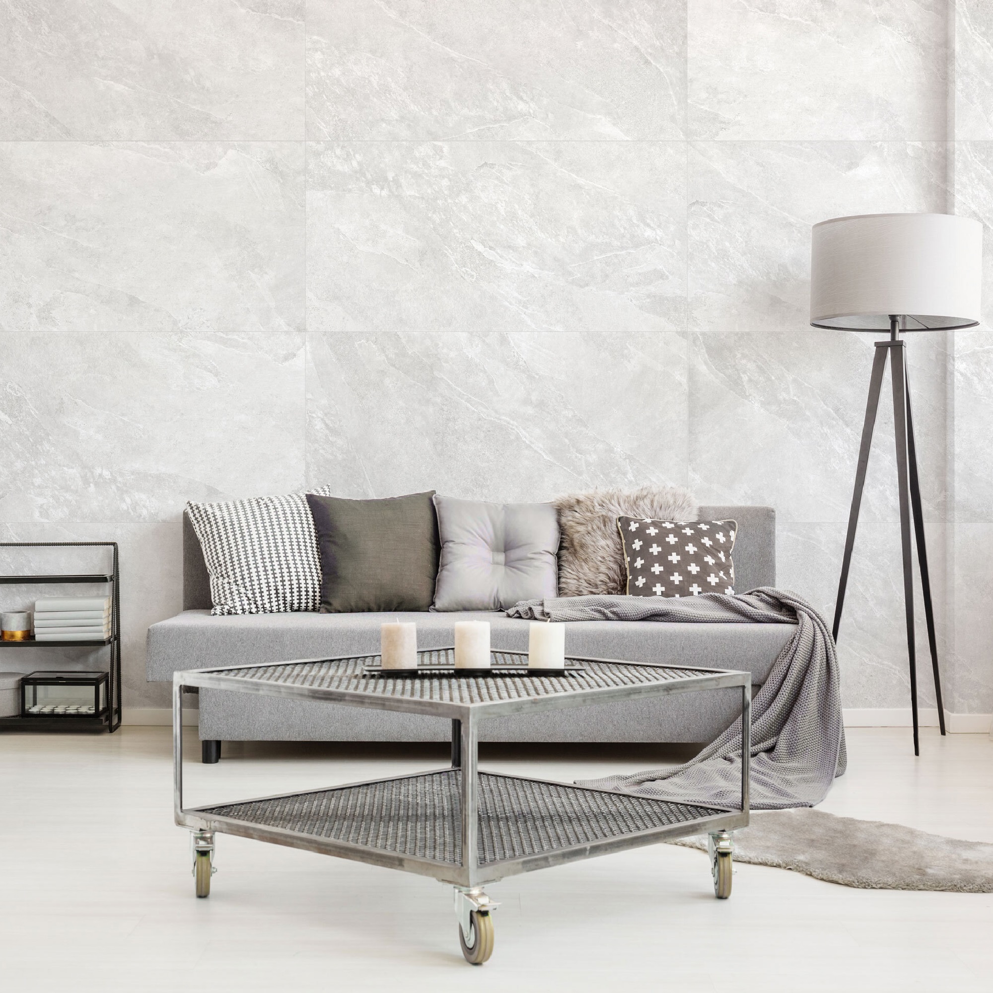 Изображение товара Глазурованный керамогранит Pandora 60x120 см светло-серый Global Tile