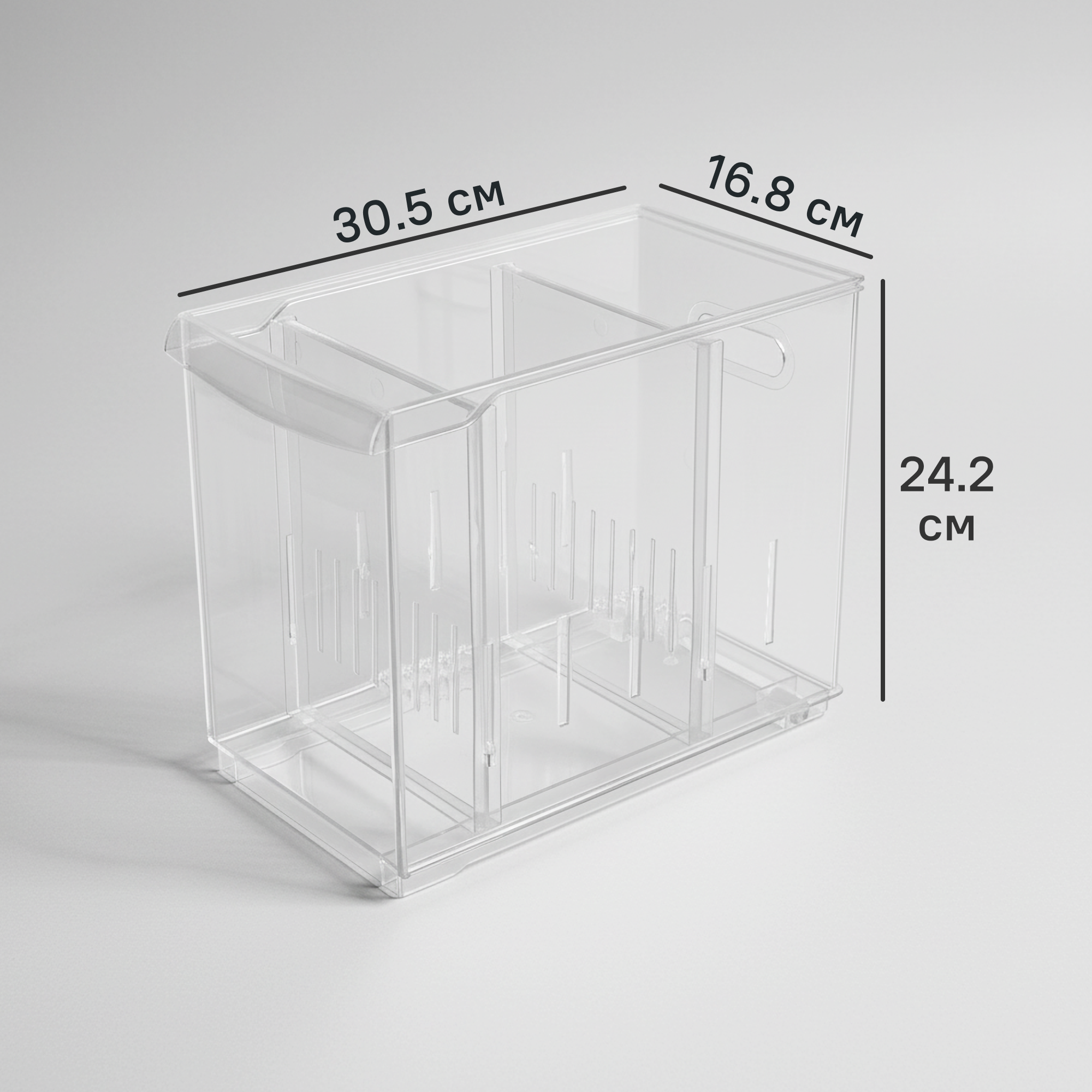 Контейнер Rolly 16.8x24.2x30.5 см 10.6 л пластик цвет прозрачный