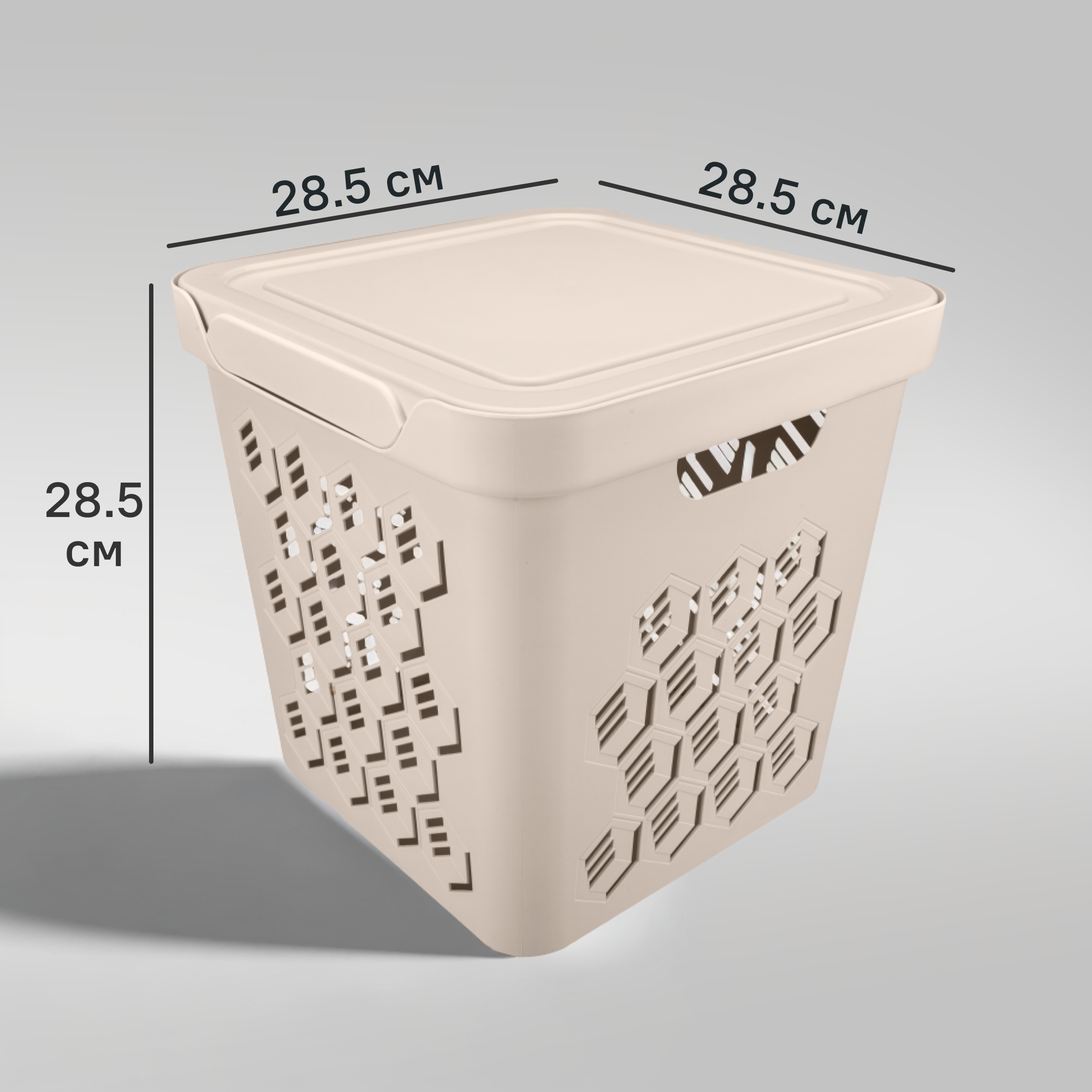 Изображение товара Ящик DeLUXE с крышкой 28.6x28.6x28.6 см для хранения