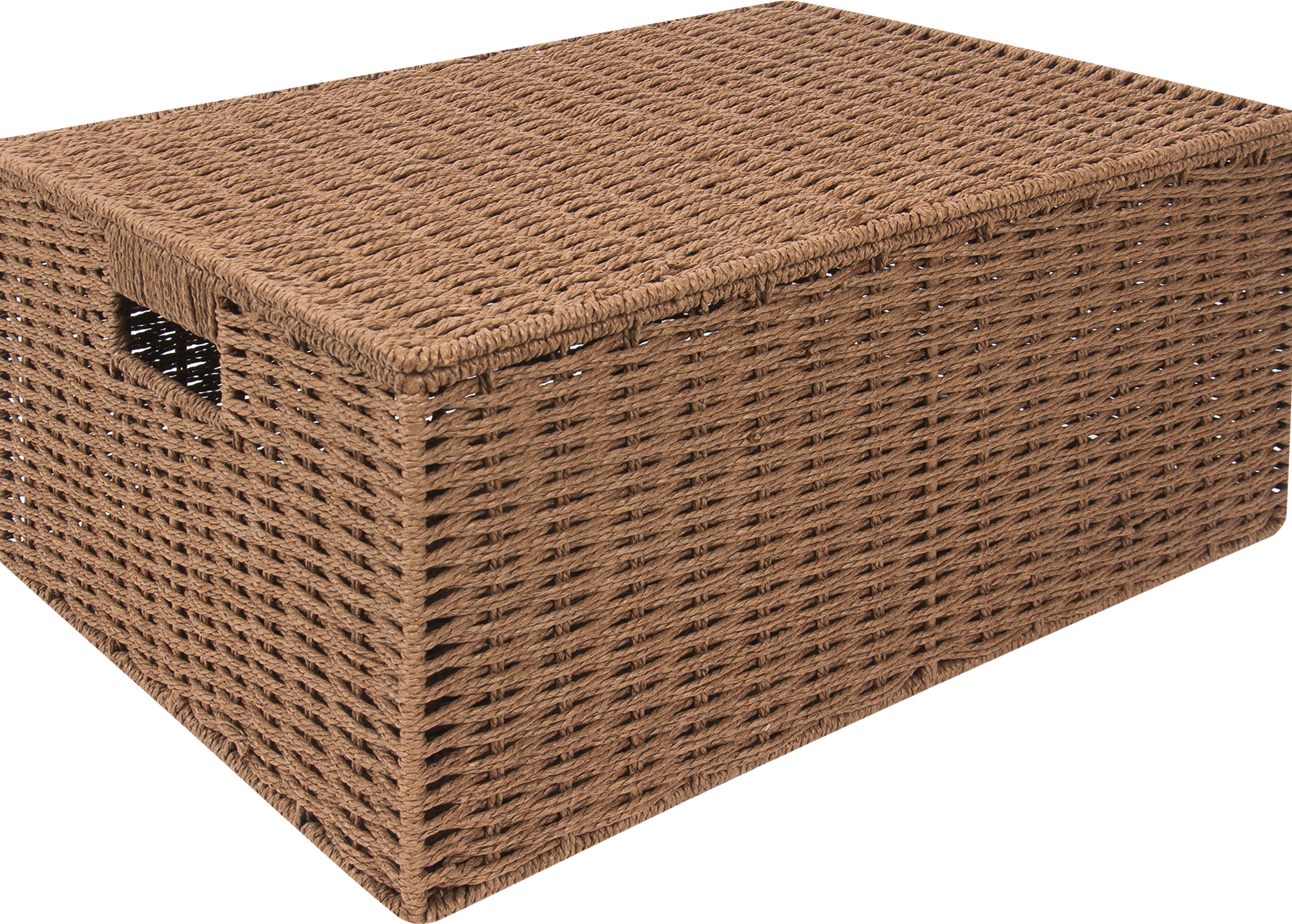 Корзина для хранения 45x21x33 см бумажный шпагат цвет коричневый - 1