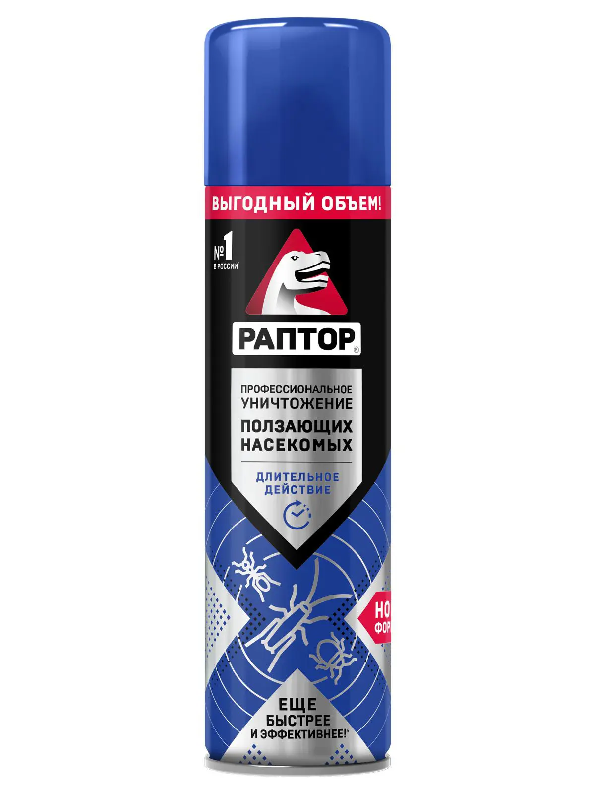 Аэрозольный инсектицид для защиты от ползающих насекомых Раптор аэрозоль 455 мл