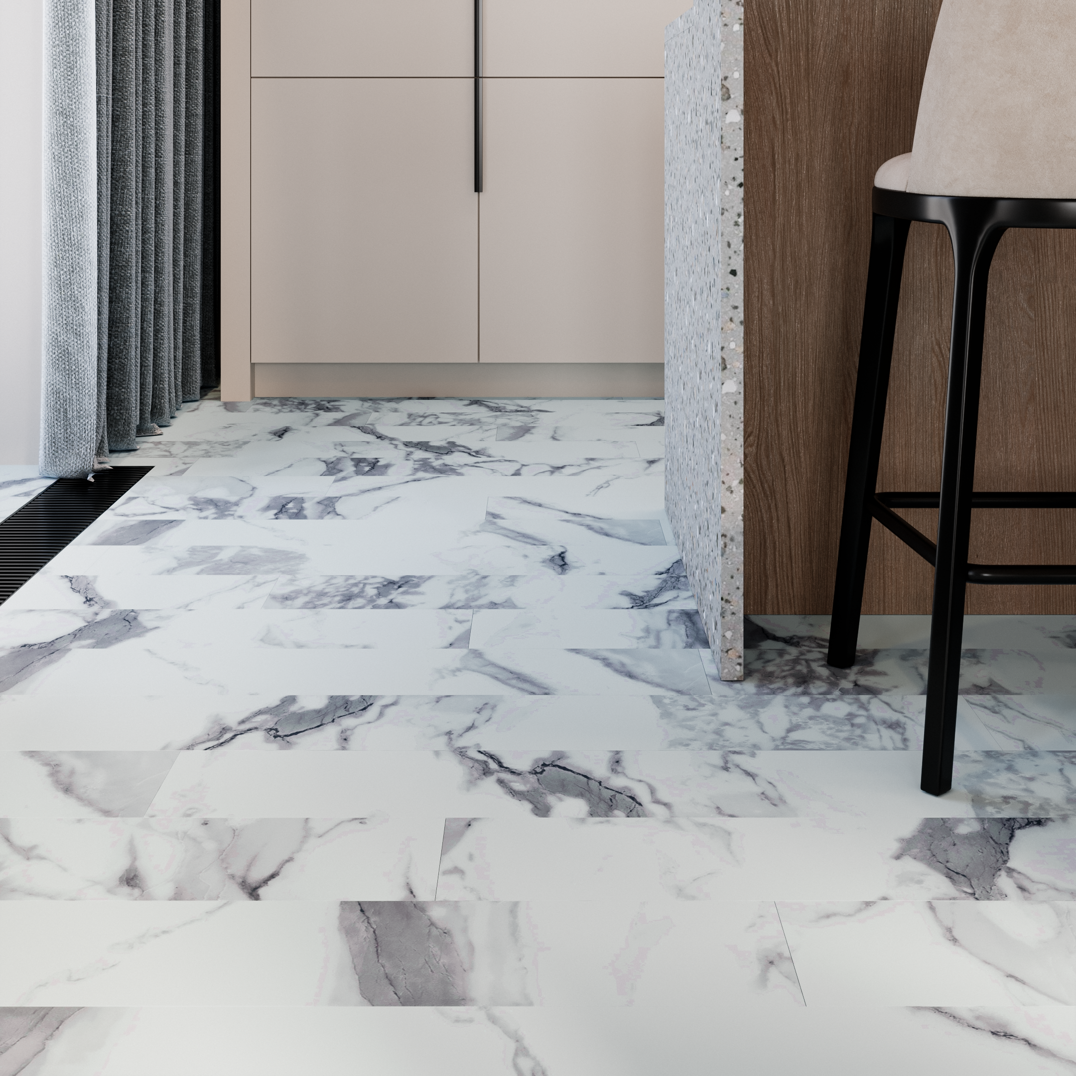 Изображение товара Ламинат Ultrastep Мрамор Аоста 33 класс 8 мм влагостойкий для гостиной