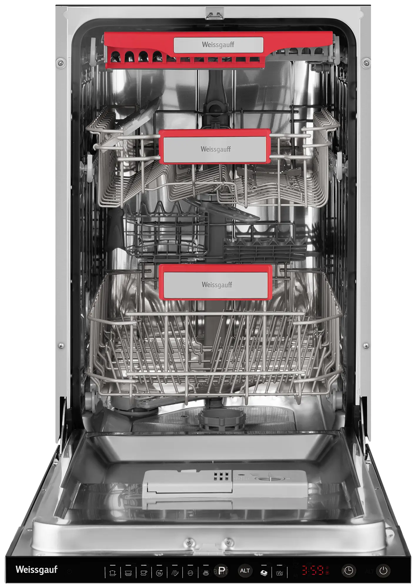 Встраиваемая посудомоечная машина Weissgauff BDW 6036 D Infolight 59.6 см 6 программ цвет нержавеющая сталь - 3
