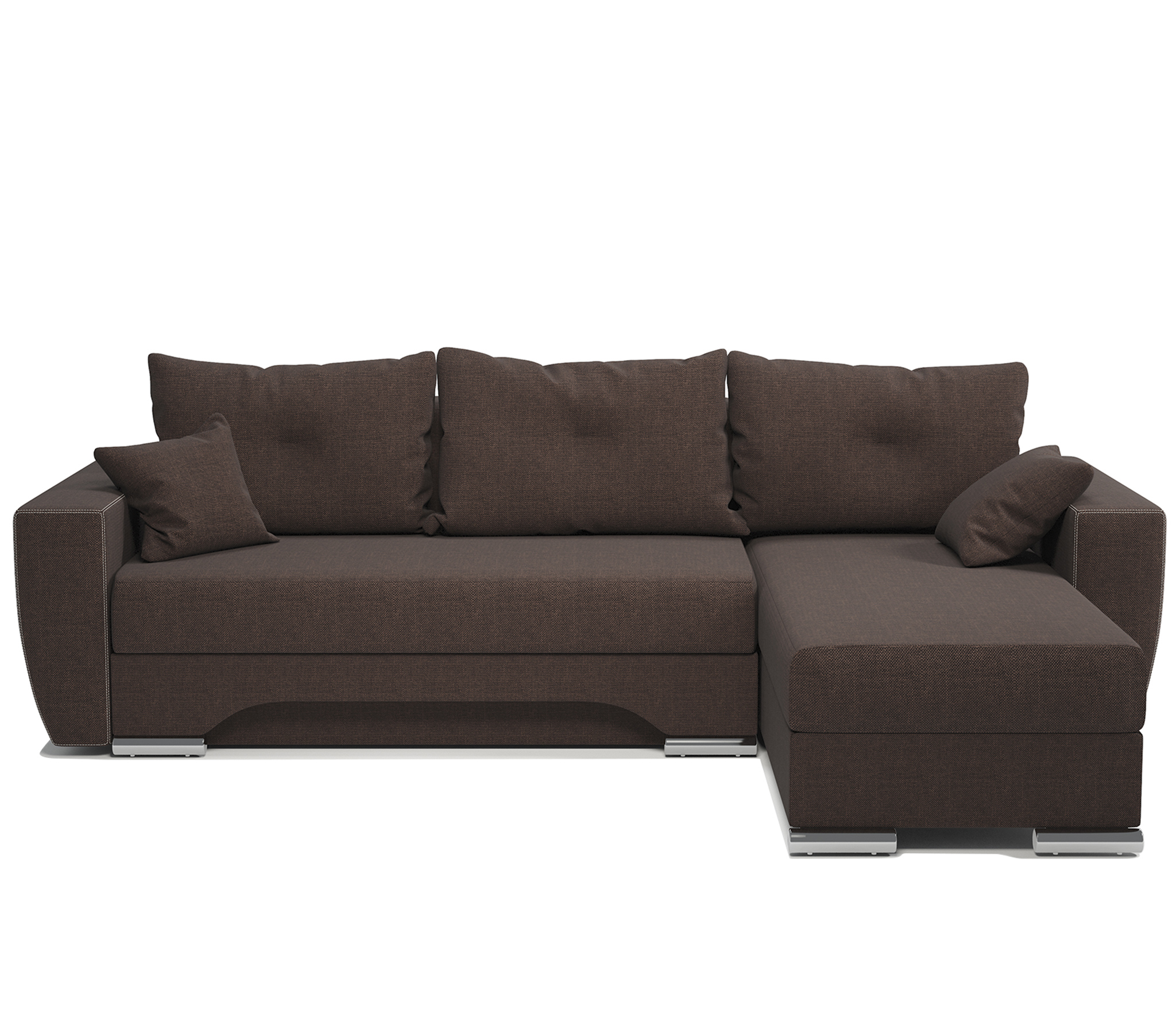 Изображение товара Угловой диван Гамма ЕвроШаг 272x75x180 см коричневый с ящиком