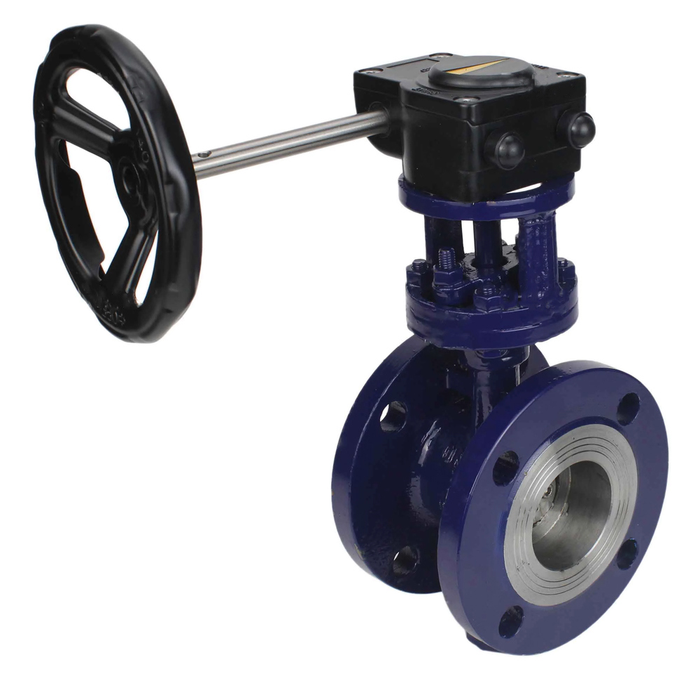 Изображение товара Затвор дисковый поворотный DN.ru D050-59101 DN150 PN25 с редуктором