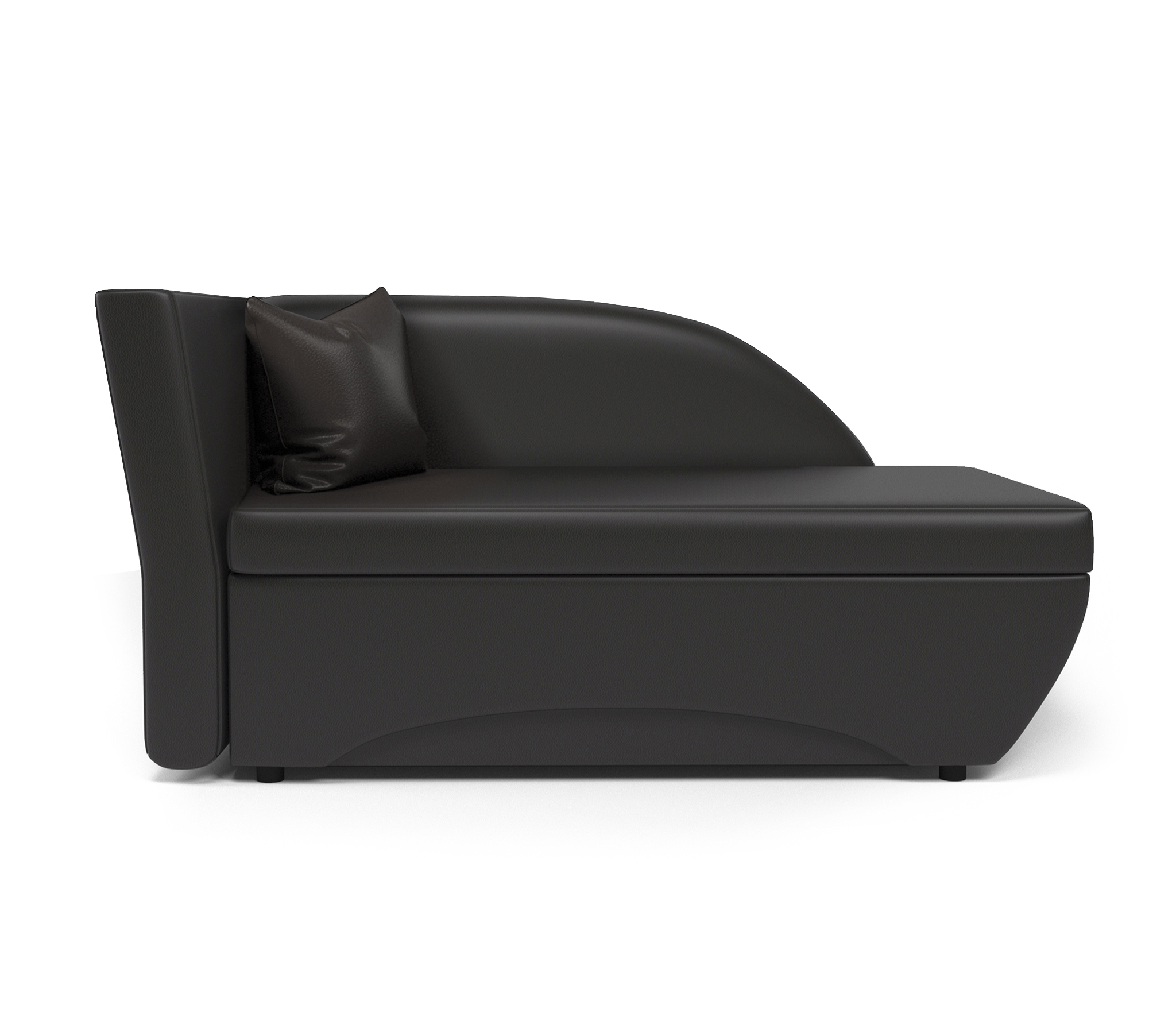 Изображение товара Кушетка Гамма Трио угловая левый механизм еврокнижка искусственная кожа коричневая