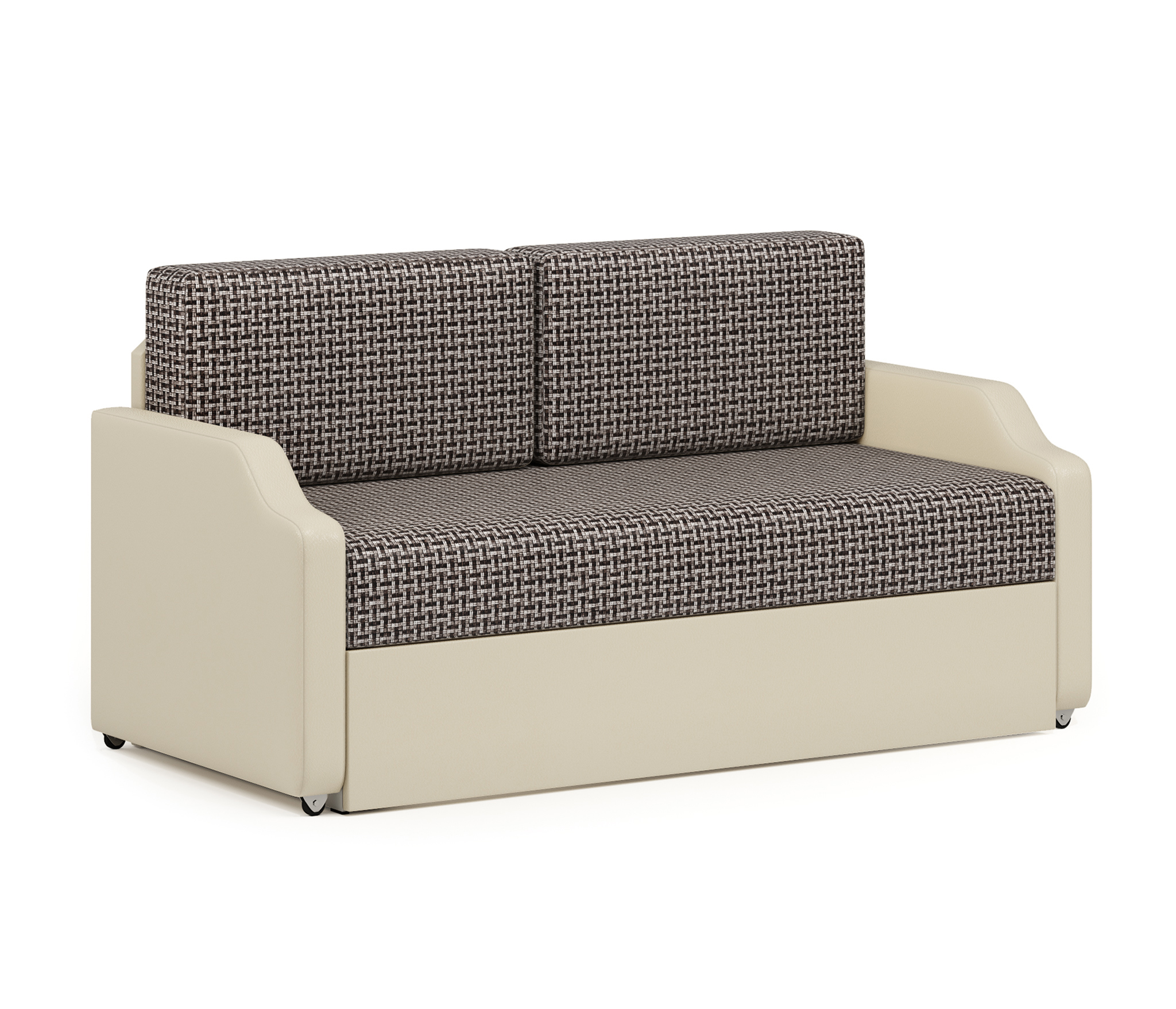 Изображение товара Кушетка Гамма Малыш 148x66x69 см рогожка/экокожа коричневая бежевый