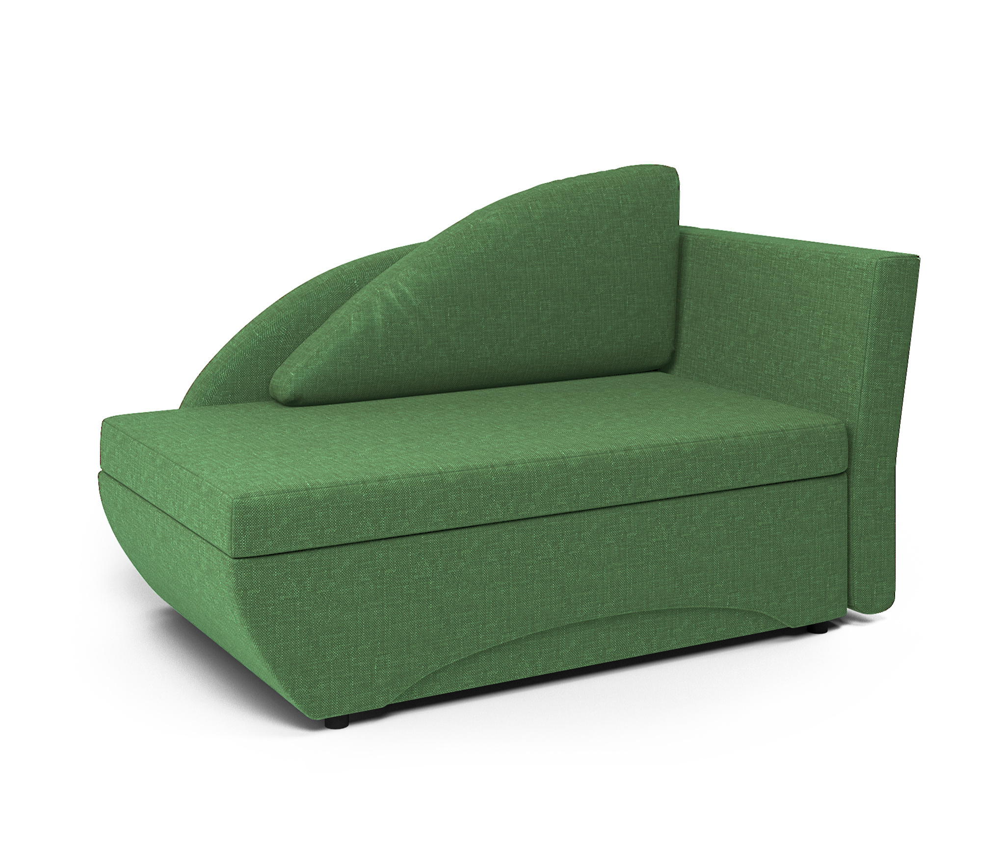 Изображение товара Кушетка Гамма Трио угловой правый 152x82x87 см рогожка зеленый