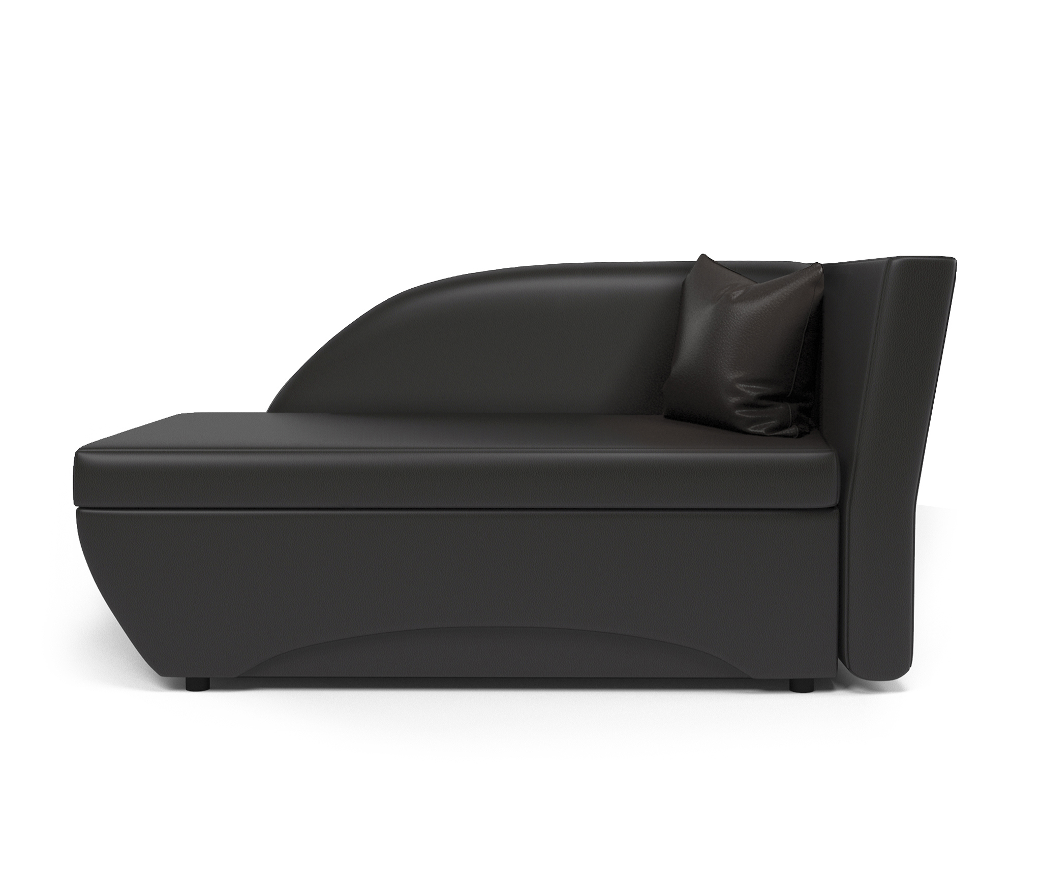 Изображение товара Кушетка Гамма Трио угловая правый 152x82x87 см из экокожи коричневого цвета