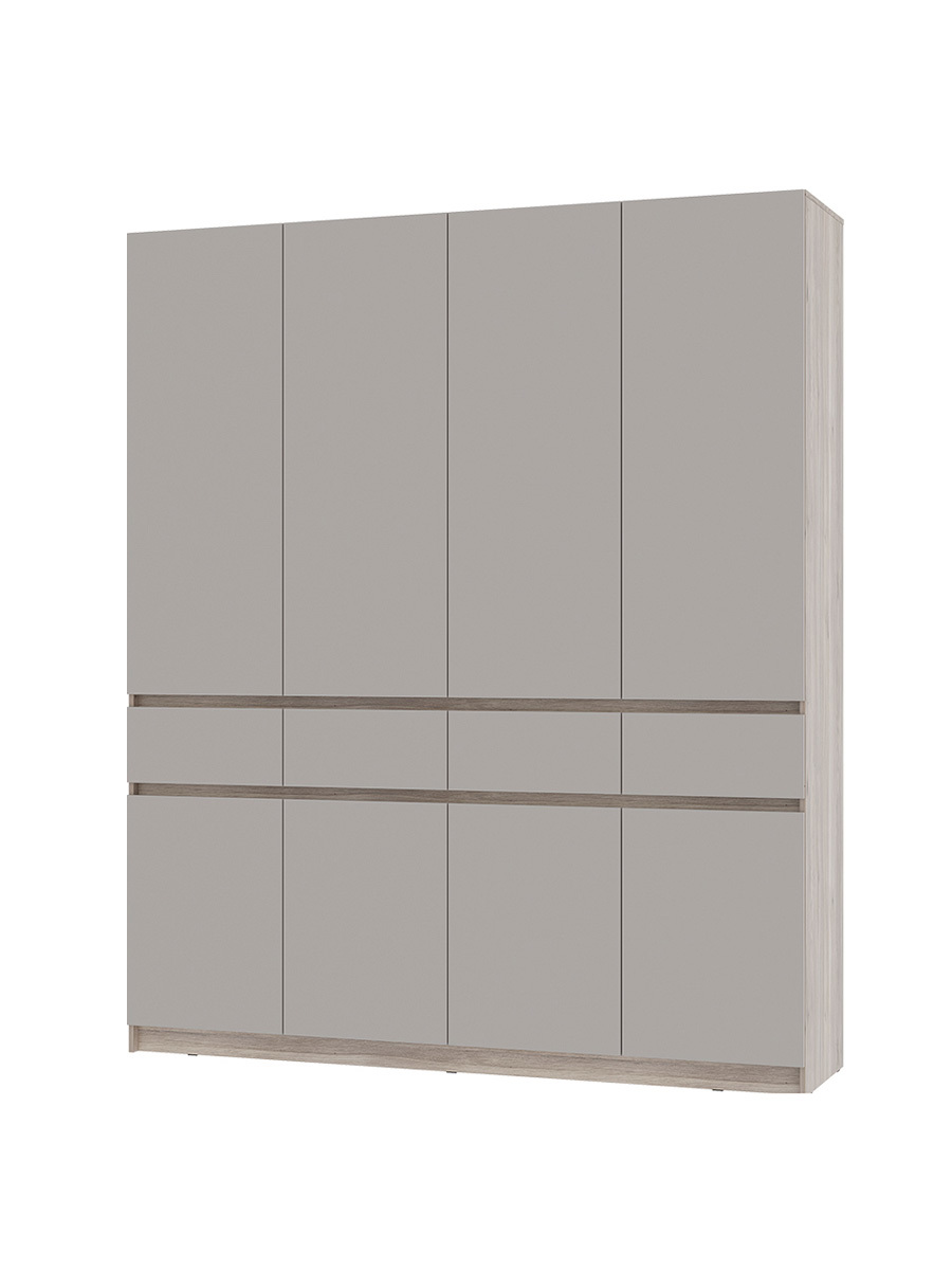 Изображение товара Шкаф распашной Багира из ЛДСП цвета дуб смоки/кашемир 200х238 см