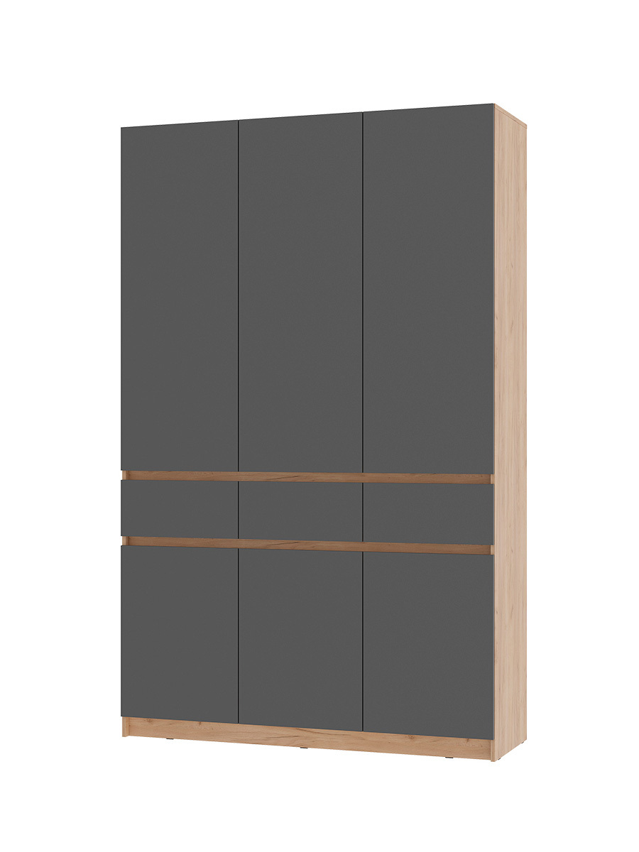 Изображение товара Шкаф распашной Багира ШК-08 цвет крафт/графит 150.2x238.4x51 см