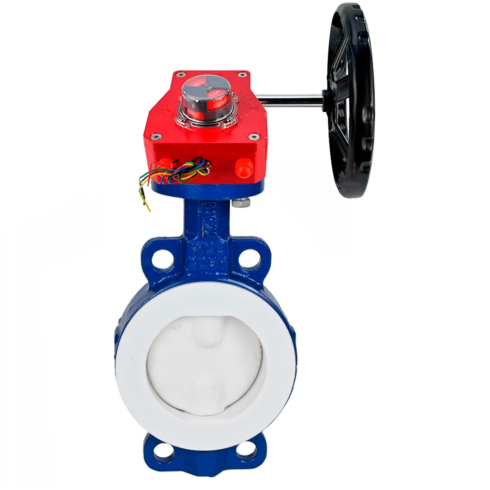 Изображение товара Затвор дисковый поворотный DN150 PN16 с редуктором DN.RU