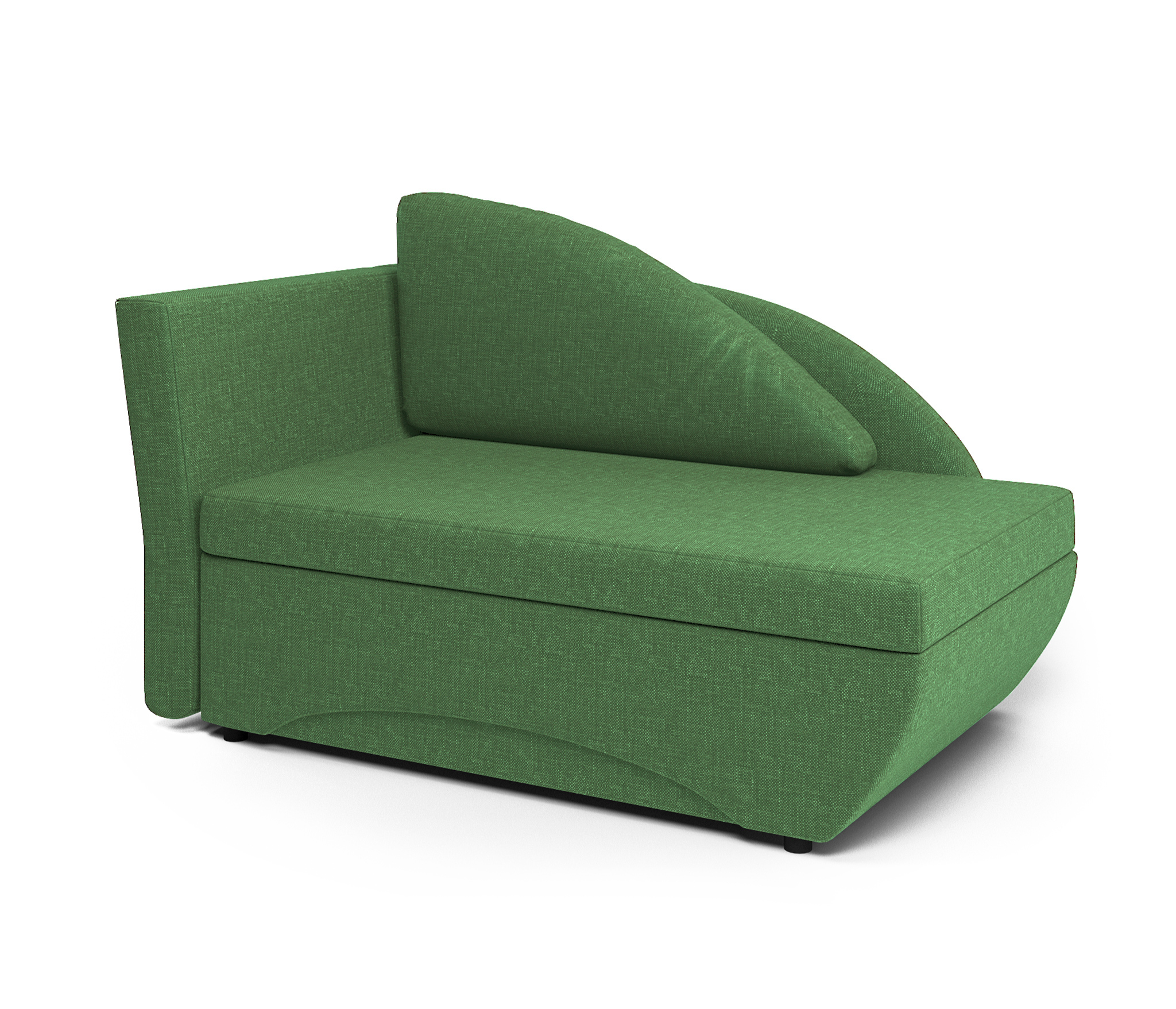 Изображение товара Кушетка Гамма Трио левый угол 152x82x87 см рогожка зеленая