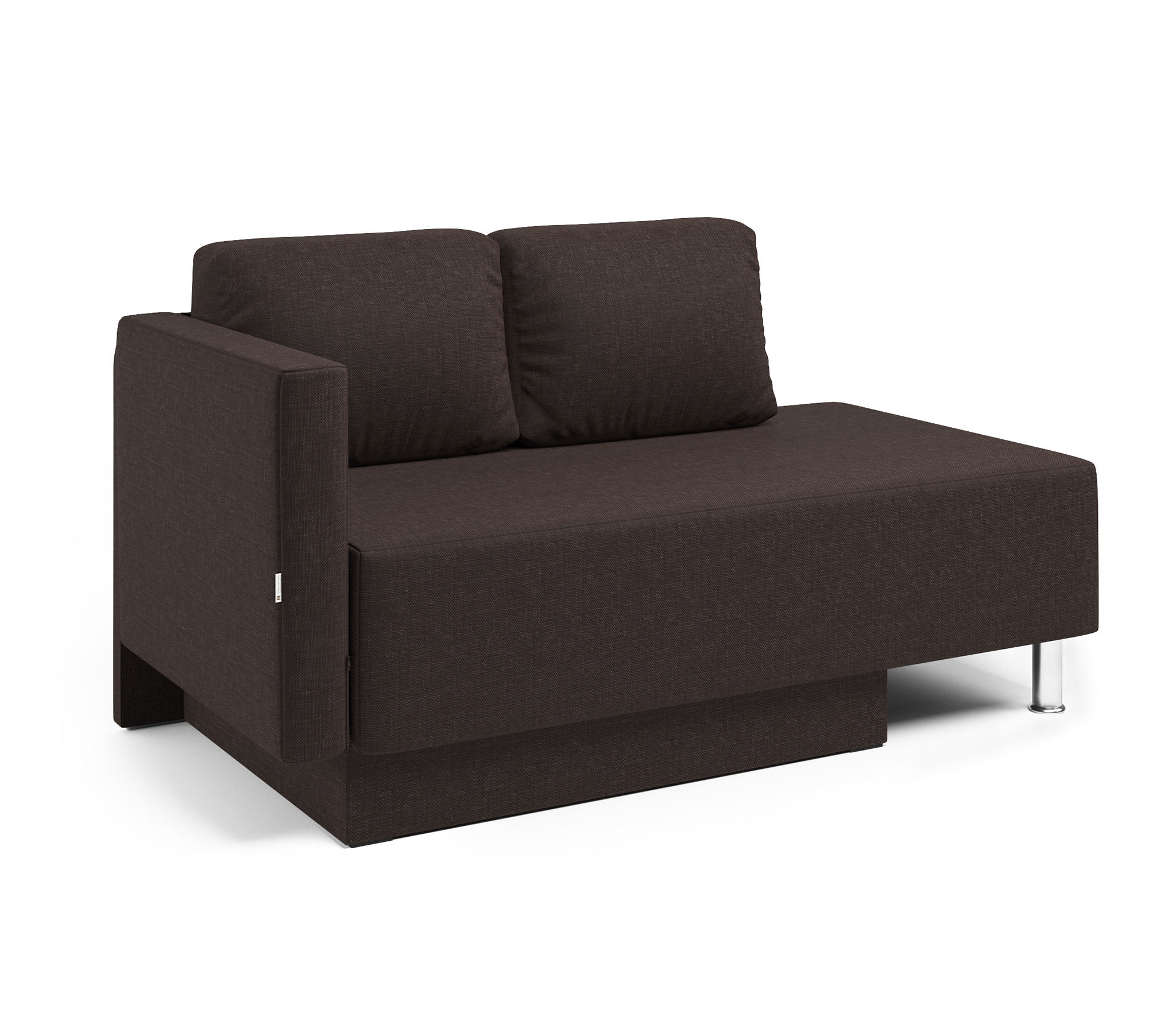 Изображение товара Кушетка Гамма Леон угловая левый механизм Еврокнижка рогожка шоколад