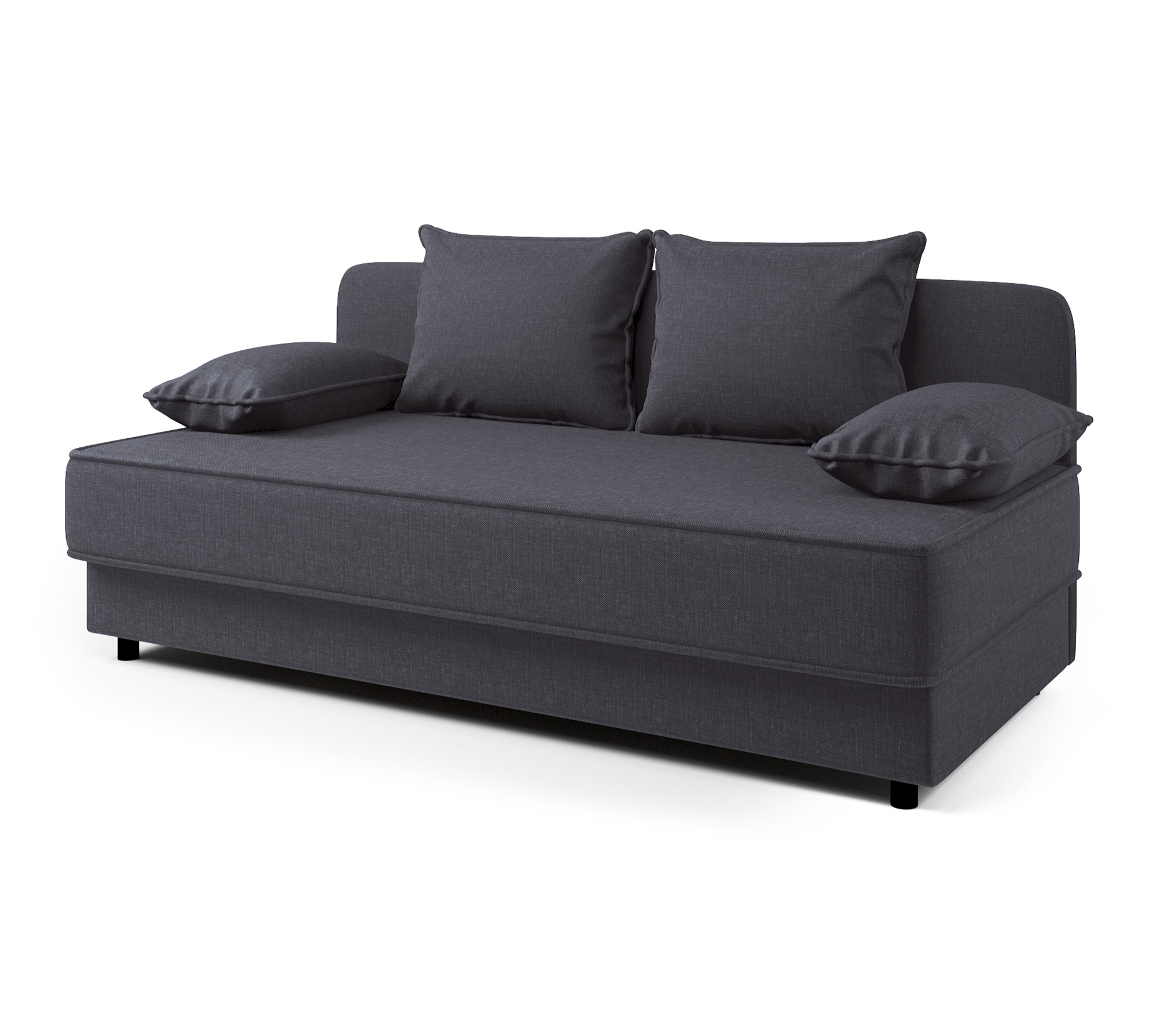 Изображение товара Кушетка Гамма Прима с ящиком, серый цвет, размеры 194x82x81 см