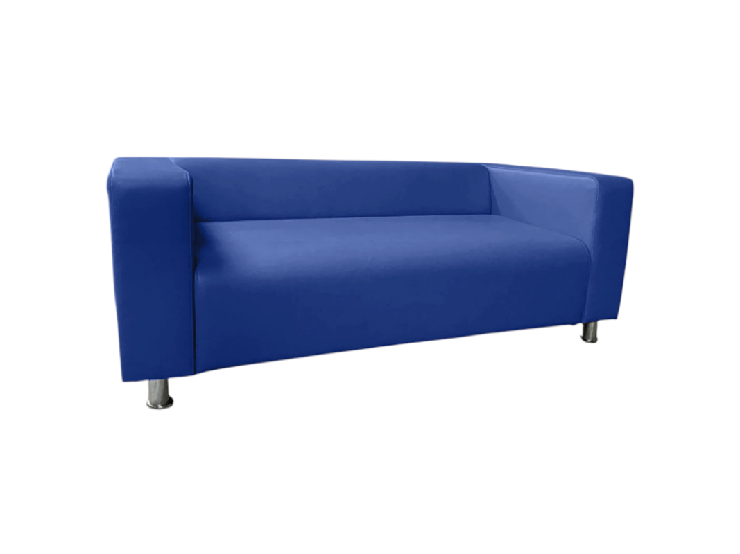 Изображение товара Диван прямой Мебель Никс Офис 2 178x65x83 см эко-кожа синий