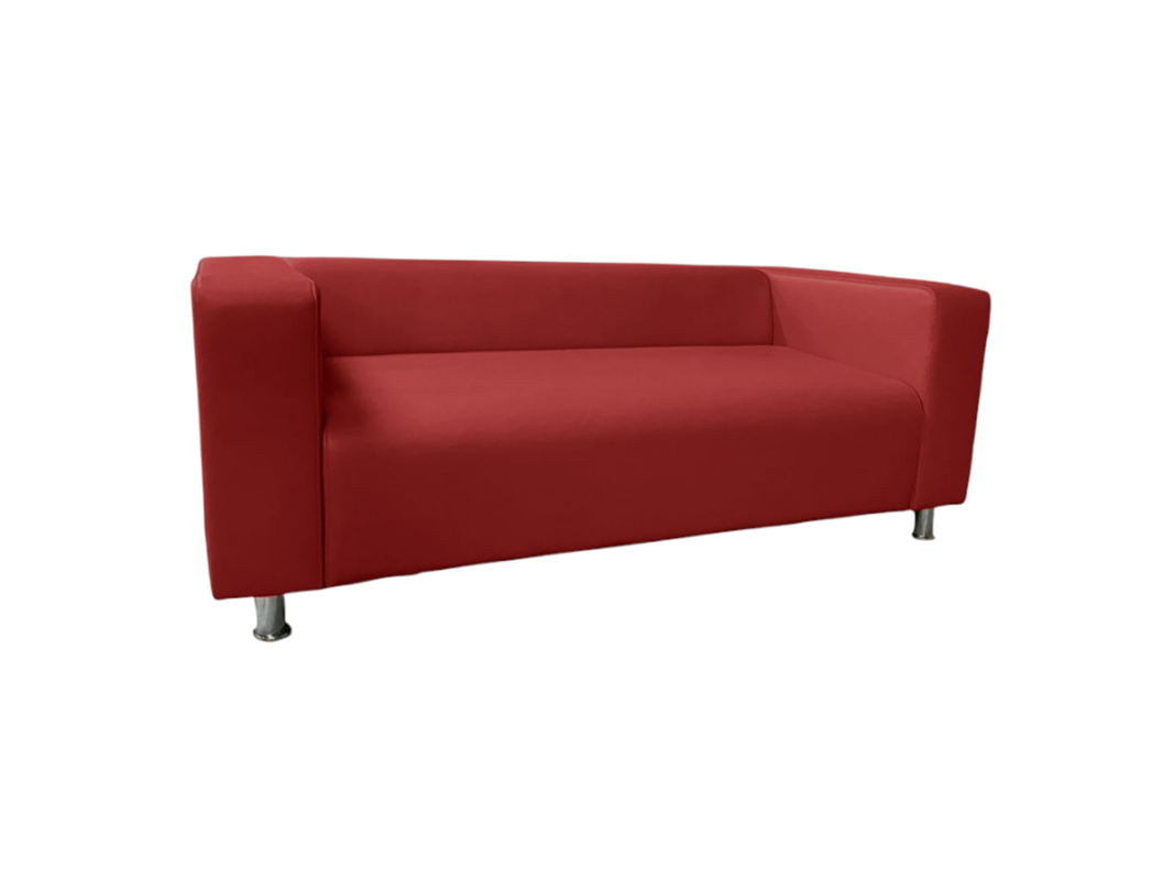 Изображение товара Диван прямой Мебель Никс Офис 2 из эко-кожи 178x65x83 см красный