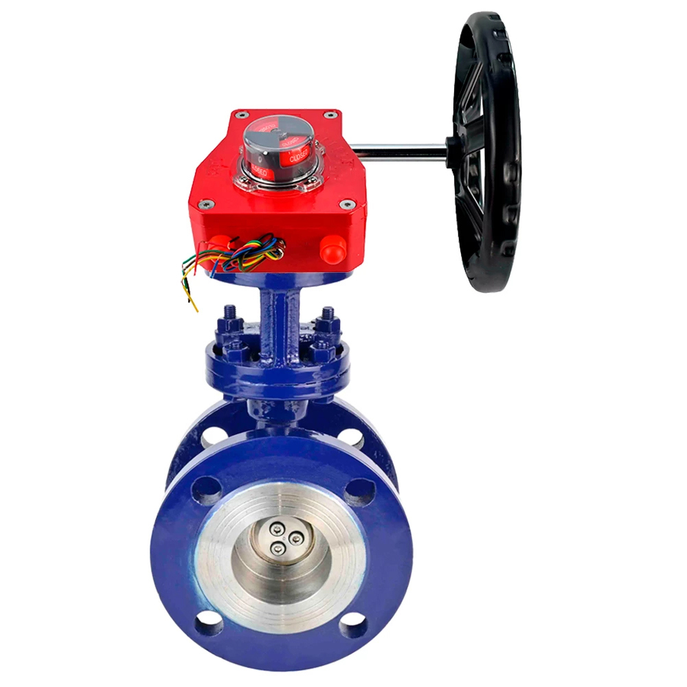 Изображение товара Затвор дисковый поворотный DN65 PN25 с редуктором DN.RU