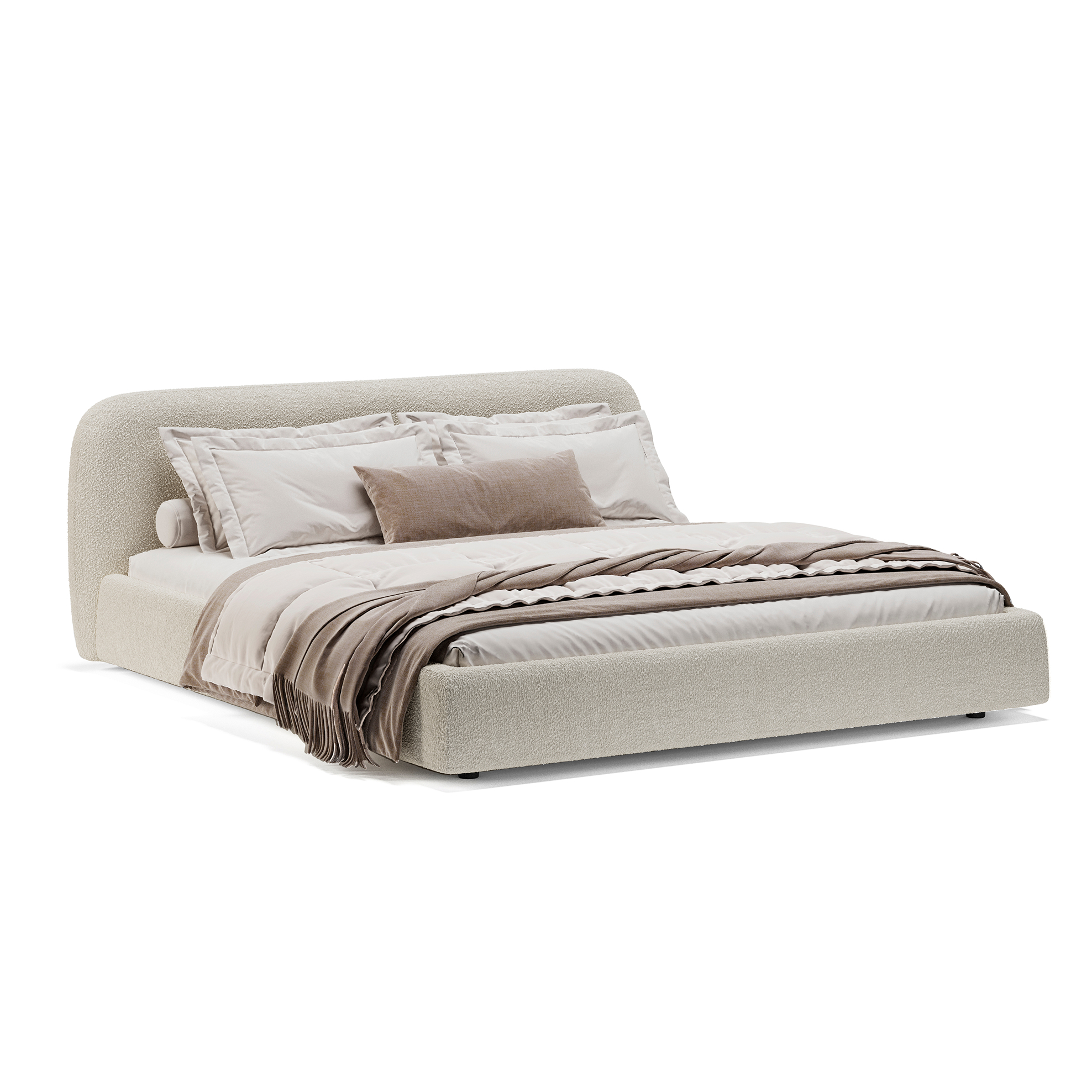 Изображение товара Кровать Лагом 180x200 с подъемным механизмом и вместительным коробом белая