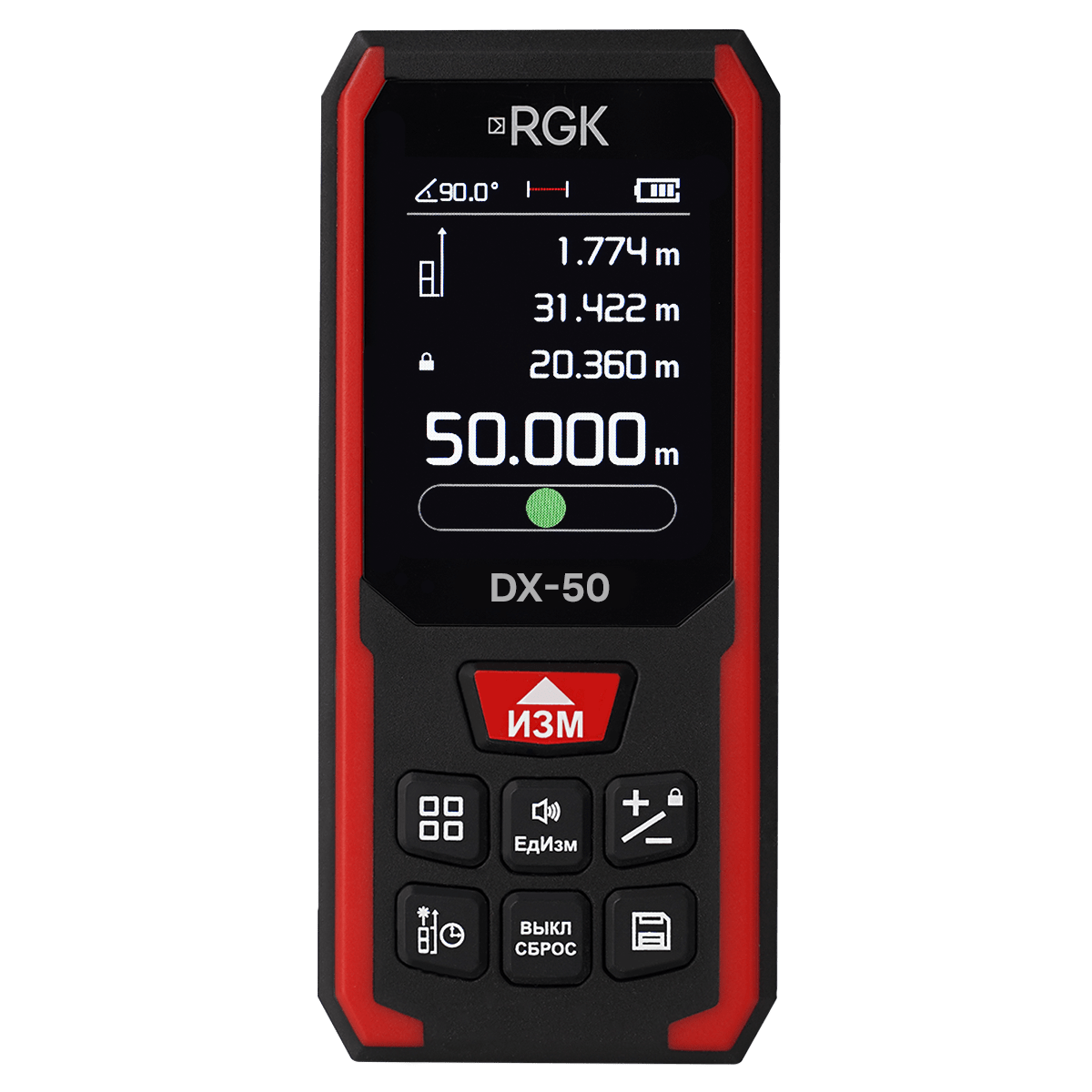 Изображение товара Дальномер лазерный RGK DX-50 с функциями замеров и вычислений