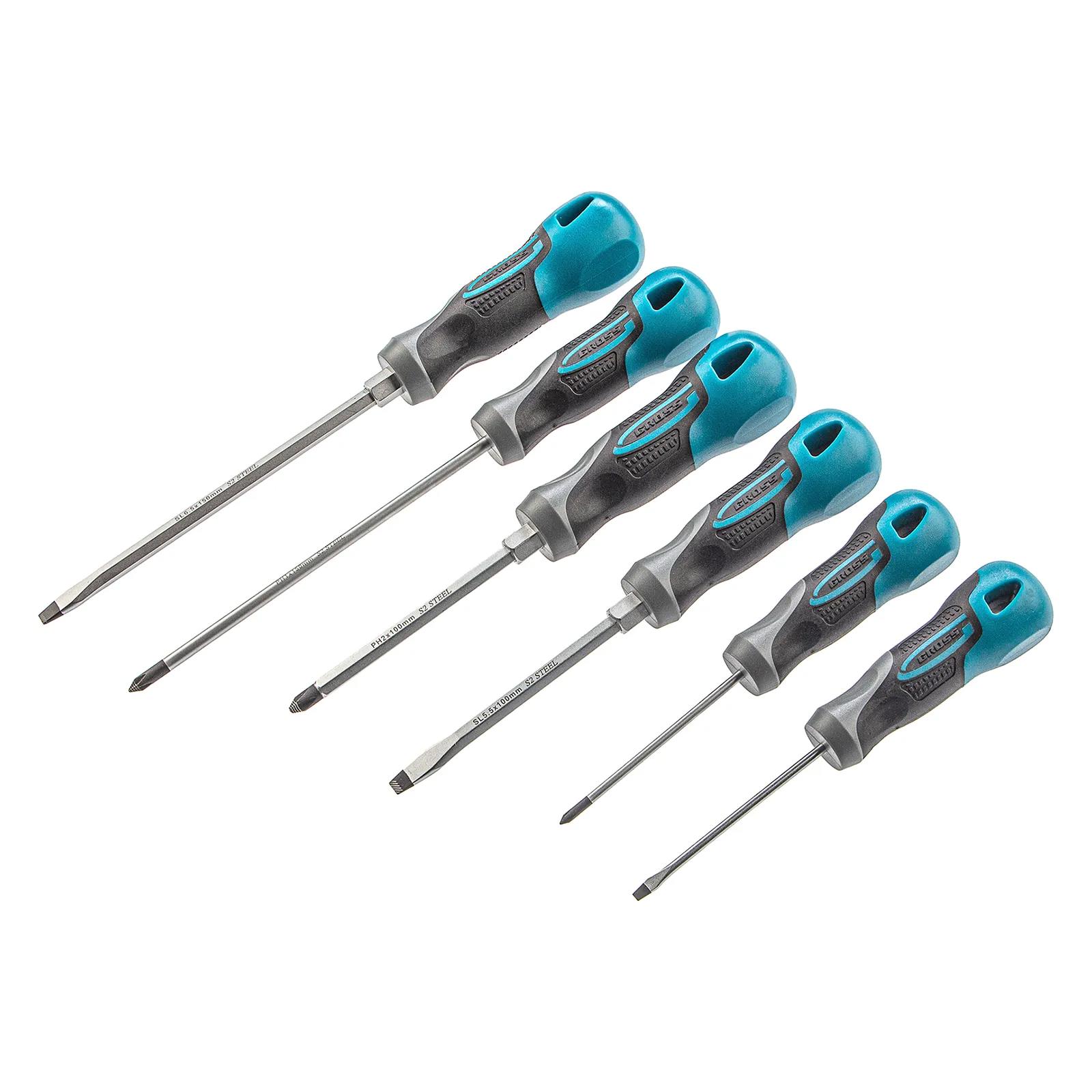 Изображение товара Набор отверток GROSS 12164 из S2, PH/SL, 6 шт