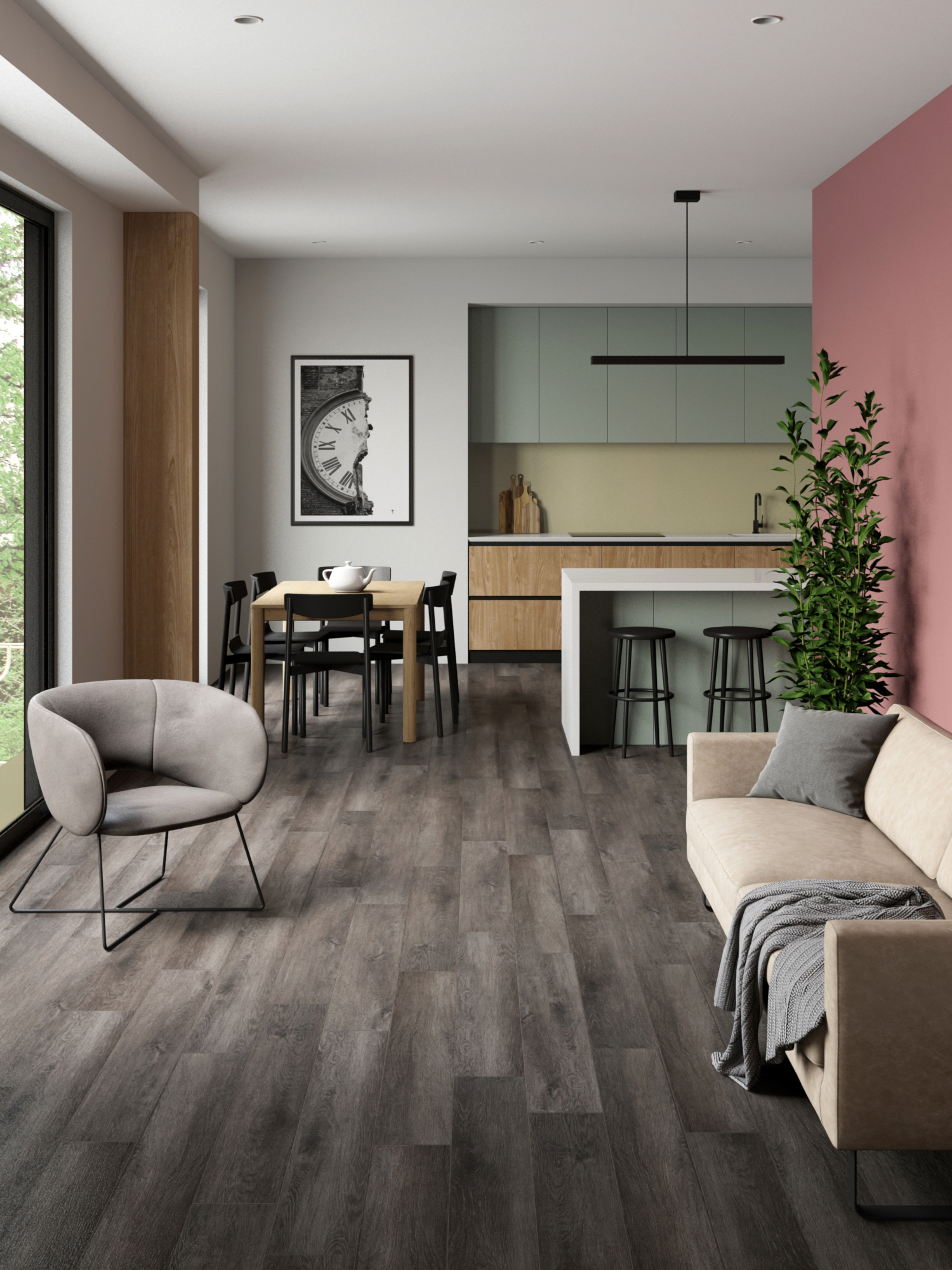 Изображение товара СПК плитка Stepton Essence 2021-2 Палуба Дуб Орнаментал 43 класс влагостойкая