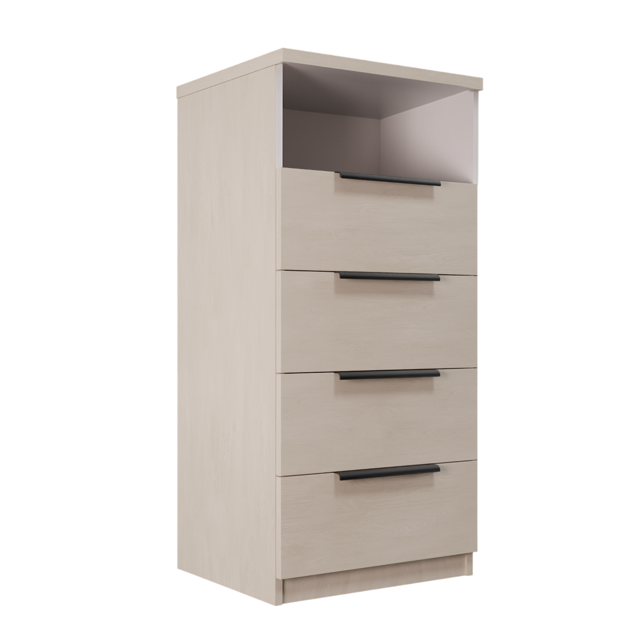 Изображение товара Комод ВЕСТА Комод 600-4(ниша) ЛДСП профильные ручки-ясень светлый