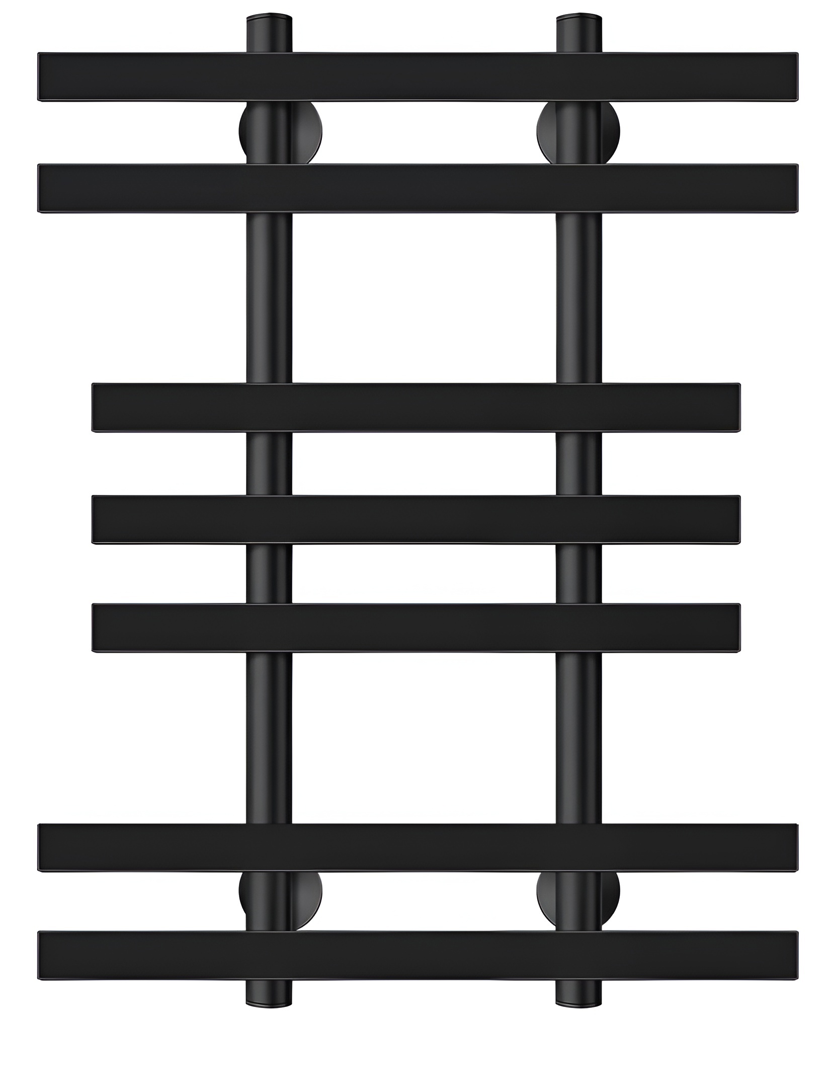 Изображение товара Полотенцесушитель водяной  лесенка Secado Понтида 2 800x700 мм универсальная подводка 1/2" нержавеющая сталь черный матовый