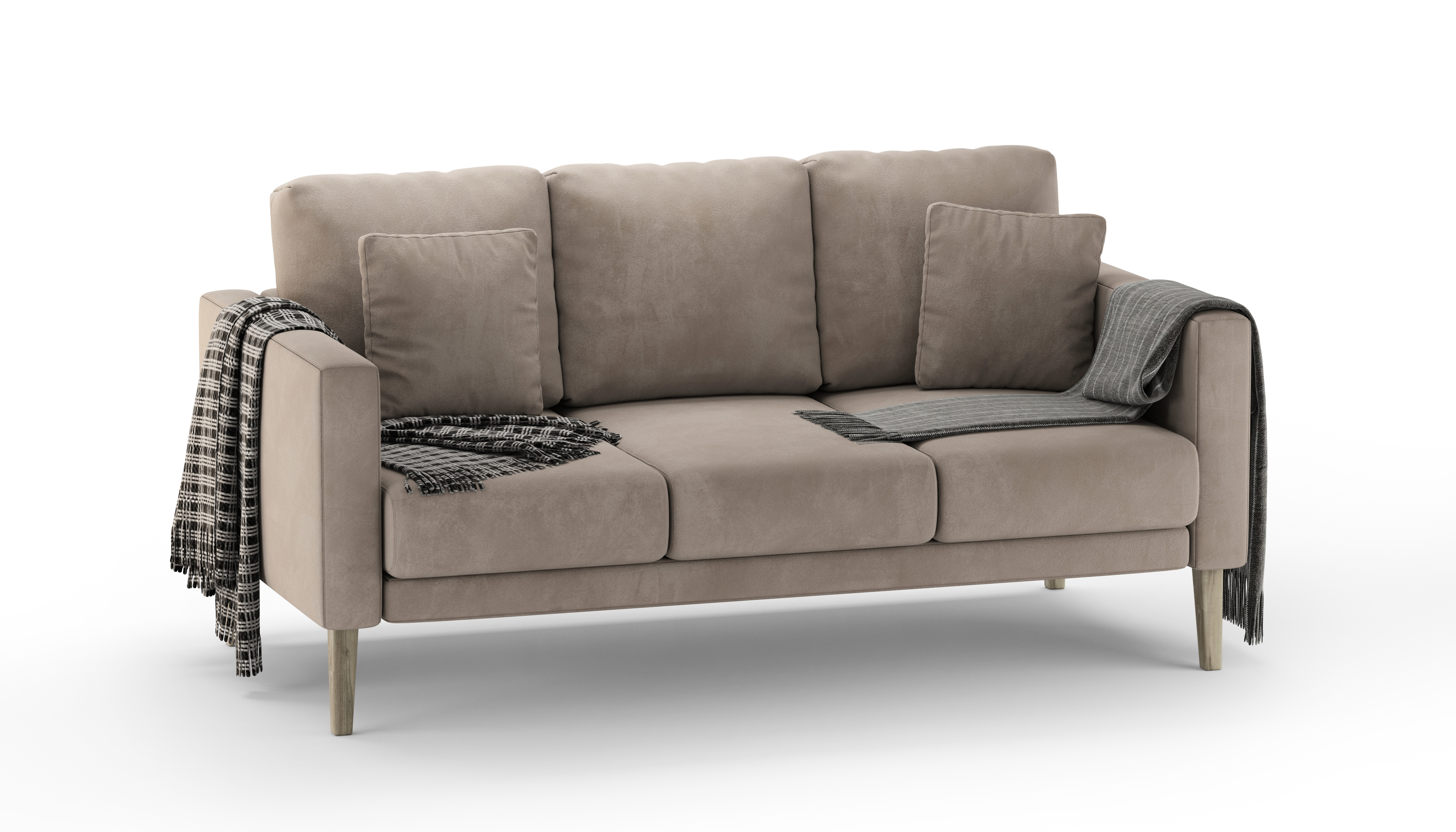 Изображение товара Диван прямой Венеция 180x70x95 см велюр бежевый от Mebelroom