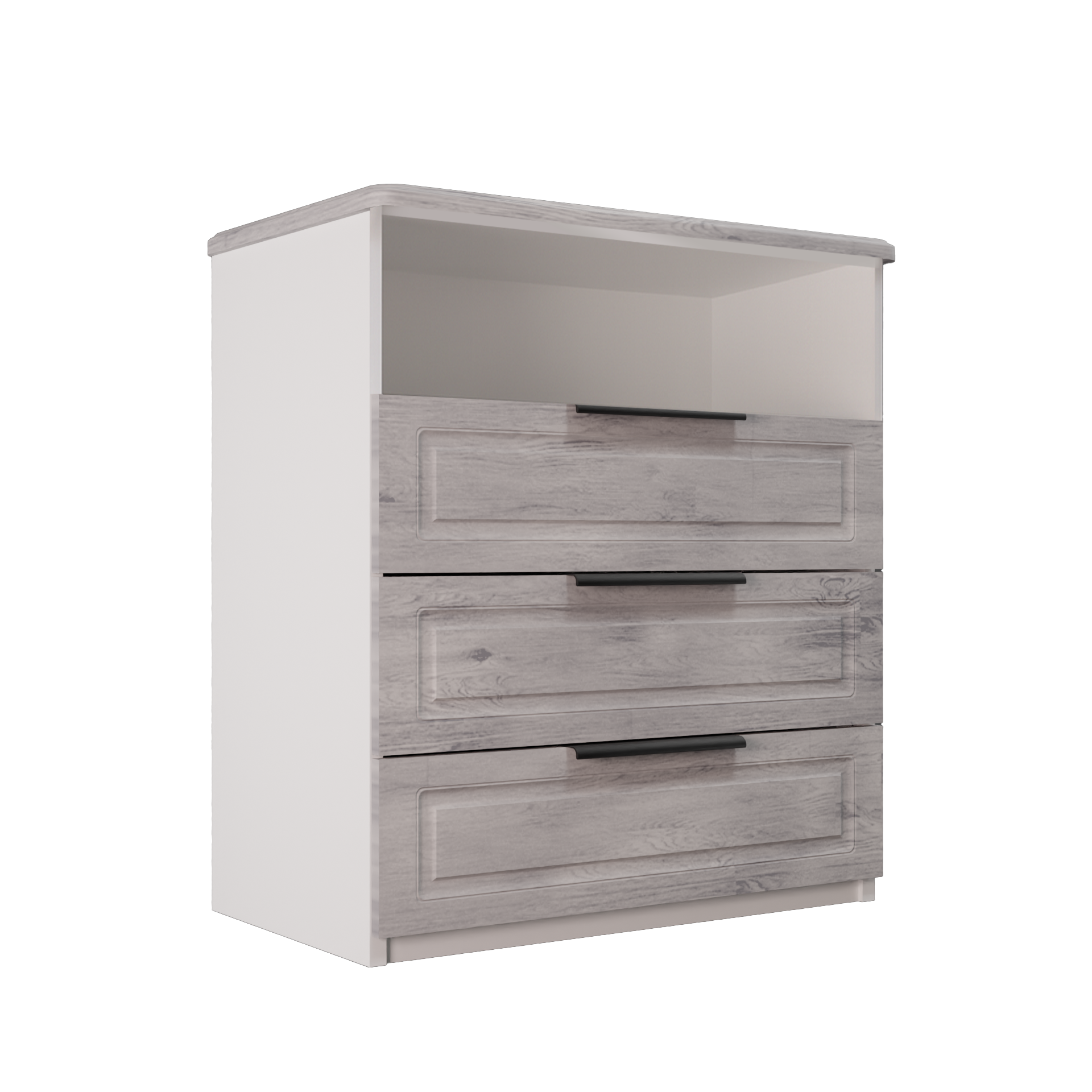 Изображение товара Комод Веста Катерина Лиственница камчатская с проф. ручками, 3 ящика