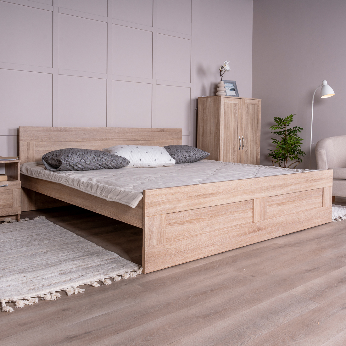 Изображение товара Кровать Гуд Лакк Сириус 180x200 см цвет сонома