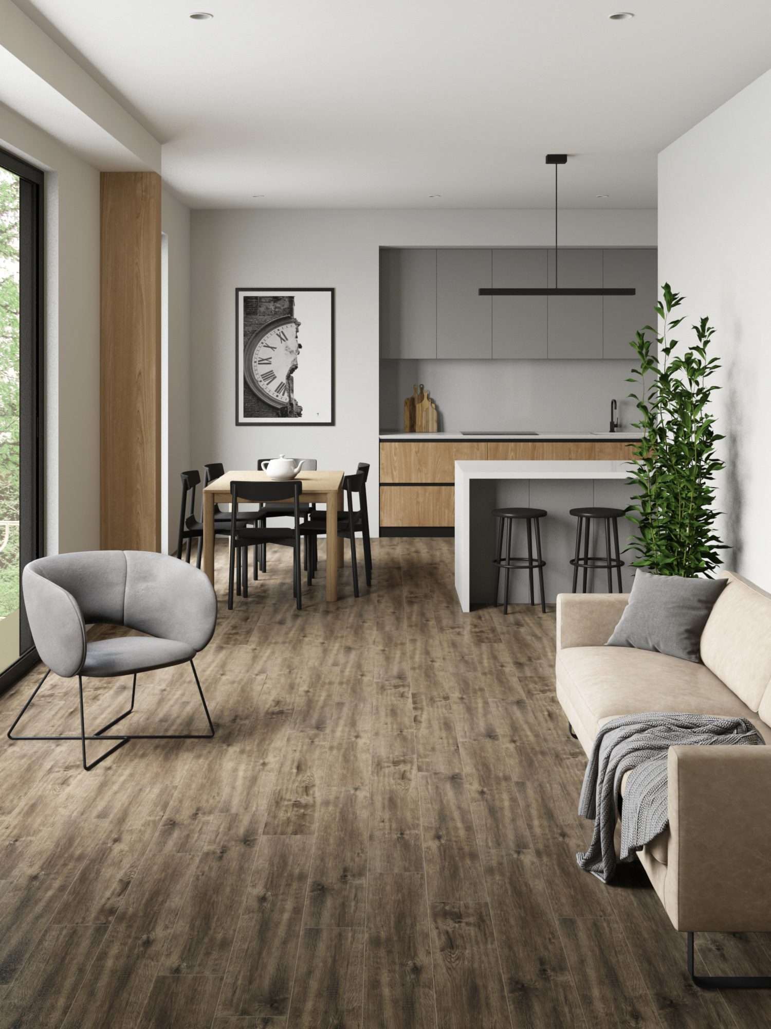 Изображение товара SPC плитка Stepton Essence 2016-5 Палуба Дуб Египетский, водостойкая и износостойкая