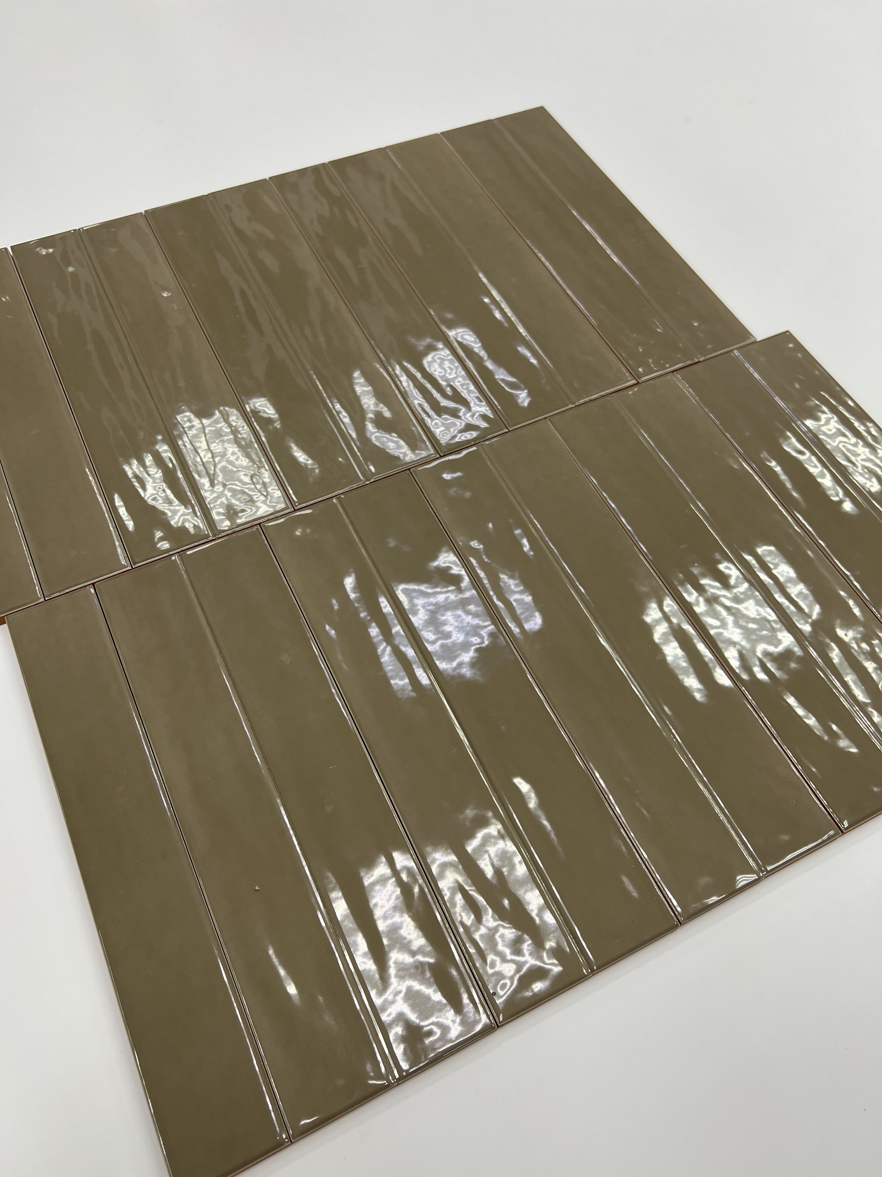 Изображение товара MAINZU SIDNEY настенная плитка 5x30 коричневая глянцевая