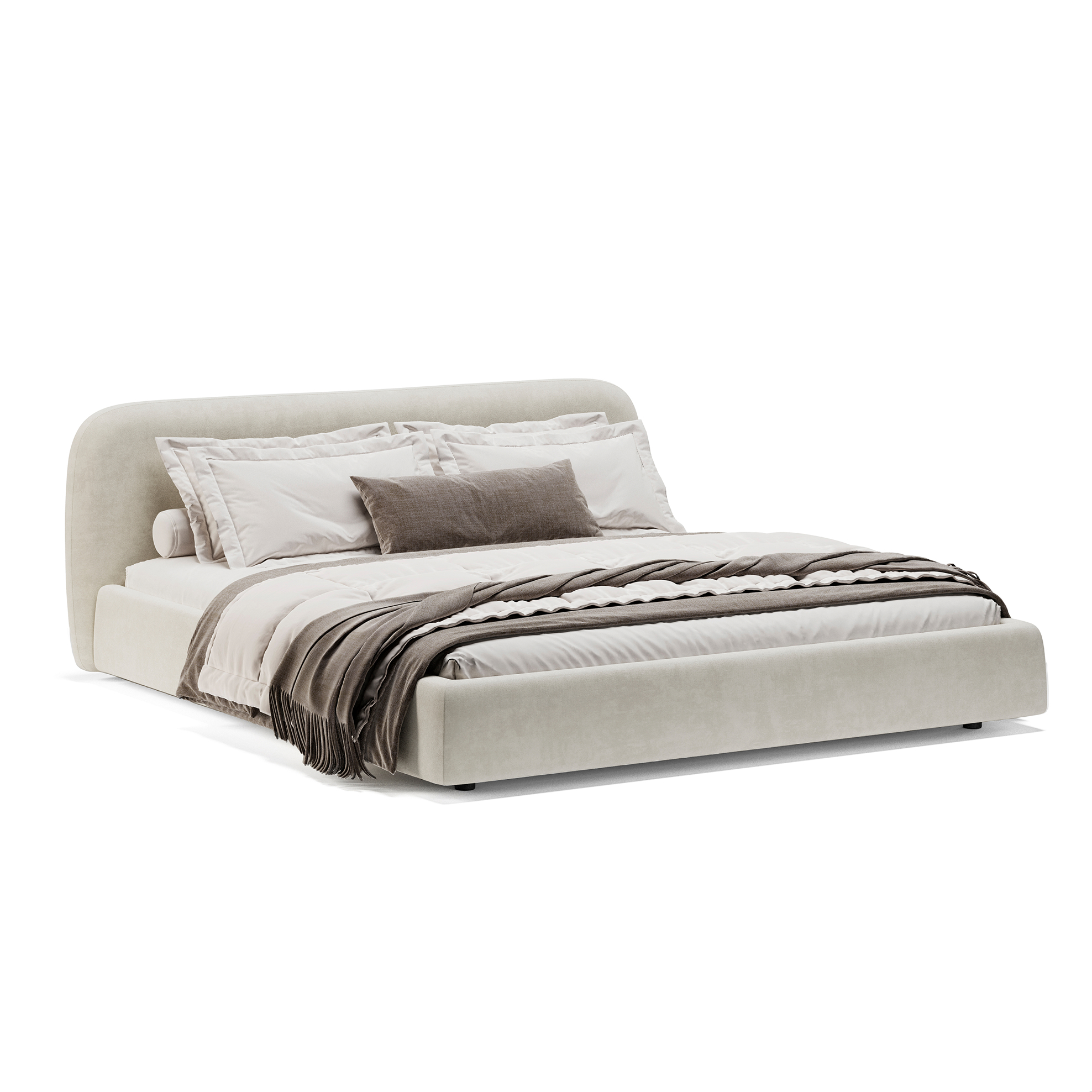 Изображение товара Кровать Лагом 180x200 из велюра или букле с подъемным механизмом