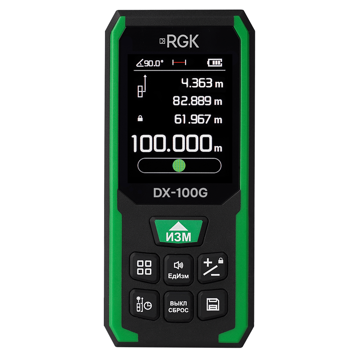 Изображение товара Дальномер лазерный Rgk Dx-100G дальность до 100 м