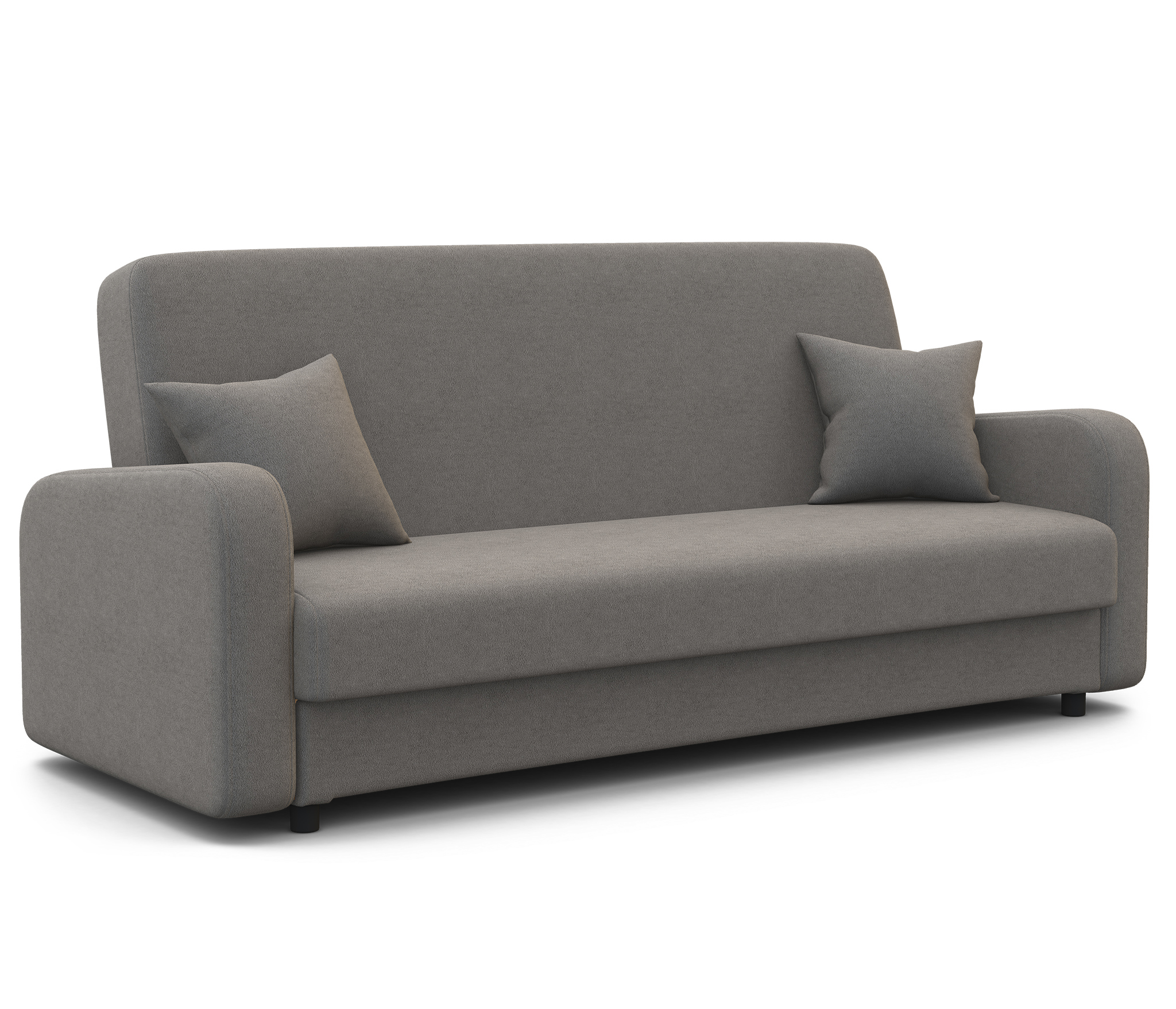 Изображение товара Диван раскладной Гамма Мелодия 215x100x100 см велюр серый