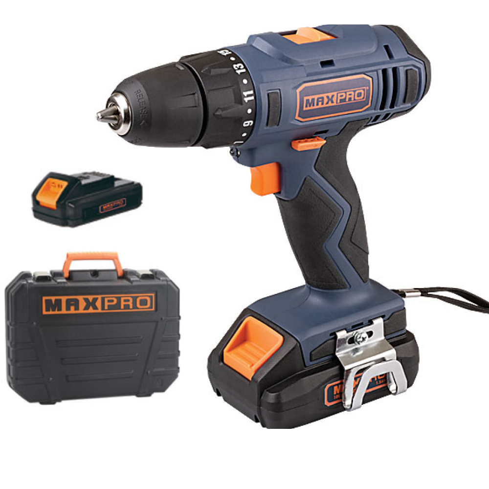 Изображение товара Дрель-шуруповерт MAX-PRO 85030 18В Li-Ion 2x1,5Ач