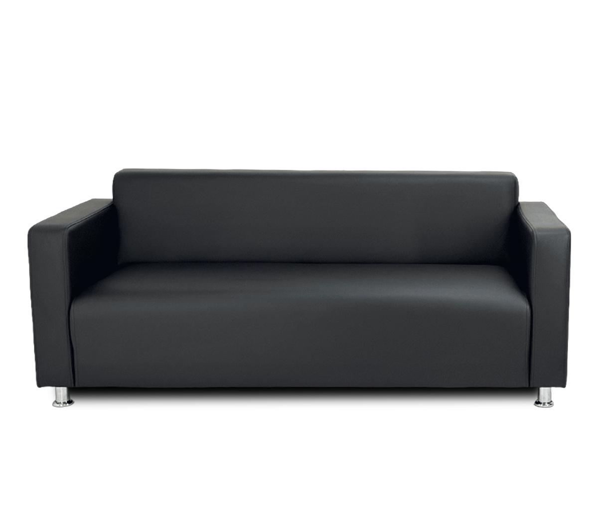 Изображение товара Диван прямой Meblines Томи 160x75x78 см экокожа лакаванна люкс цвет черный