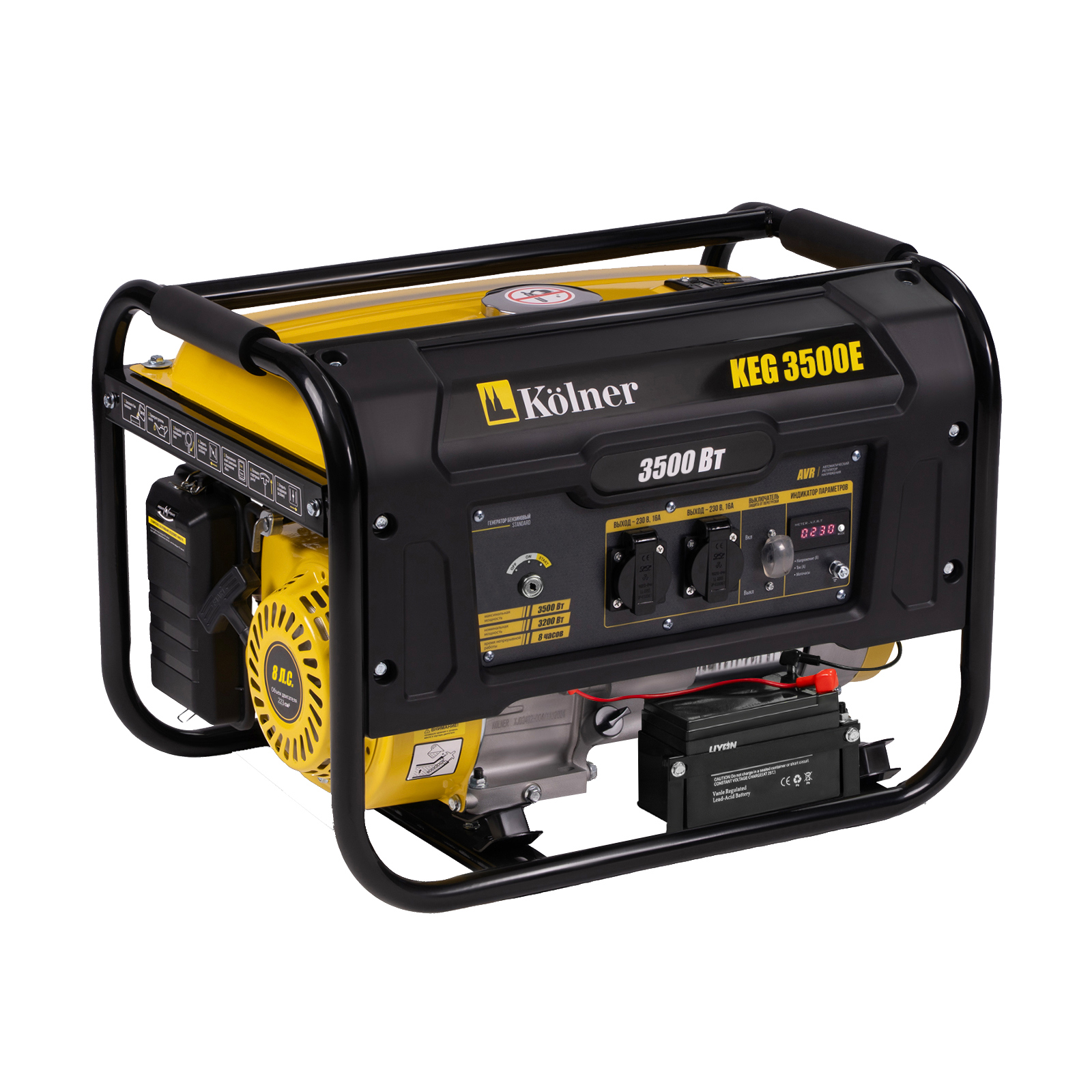 Изображение товара Генератор бензиновый Kolner Keg 3500E 3.5 кВт с электростартером