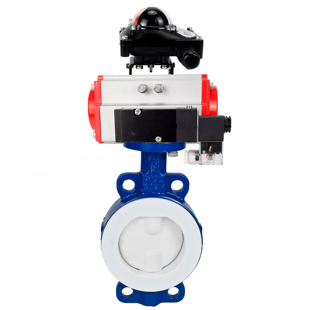 Изображение товара Затвор дисковый DN.ru поворотный D050-59475 DN300 PN16 с пневмоприводом