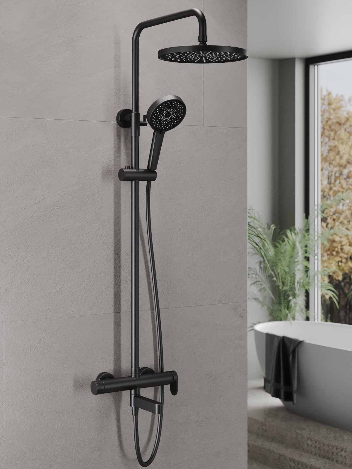 Изображение товара Душевая система Agger Sweet A2793344 4 режимная цвет черный