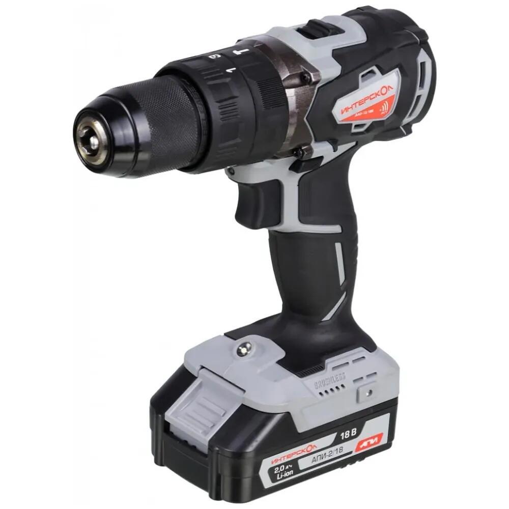 Изображение товара Дрель-шуруповерт аккумуляторная Интерскол ДАУ-13/18В 18В 2x4Ah