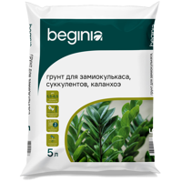 Изображение товара Грунт BEGINIA для замиокулькаса и суккулентов 5 л Изображение товара Грунт BEGINIA для замиокулькаса и суккулентов 5 л