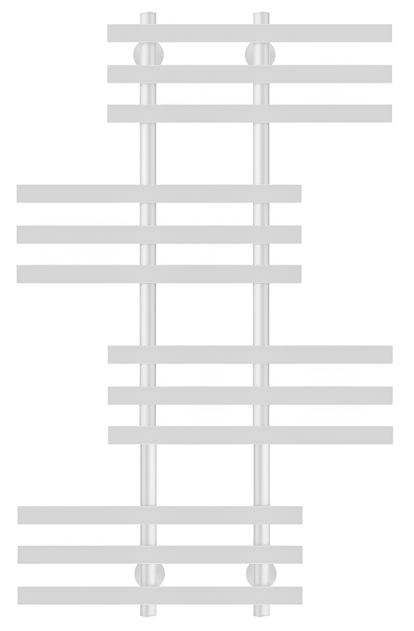 Изображение товара Полотенцесушитель водяной лесенка Secado Понтида 6 1000x500 мм универсальная подводка нержавеющая сталь цвет белый матовый
