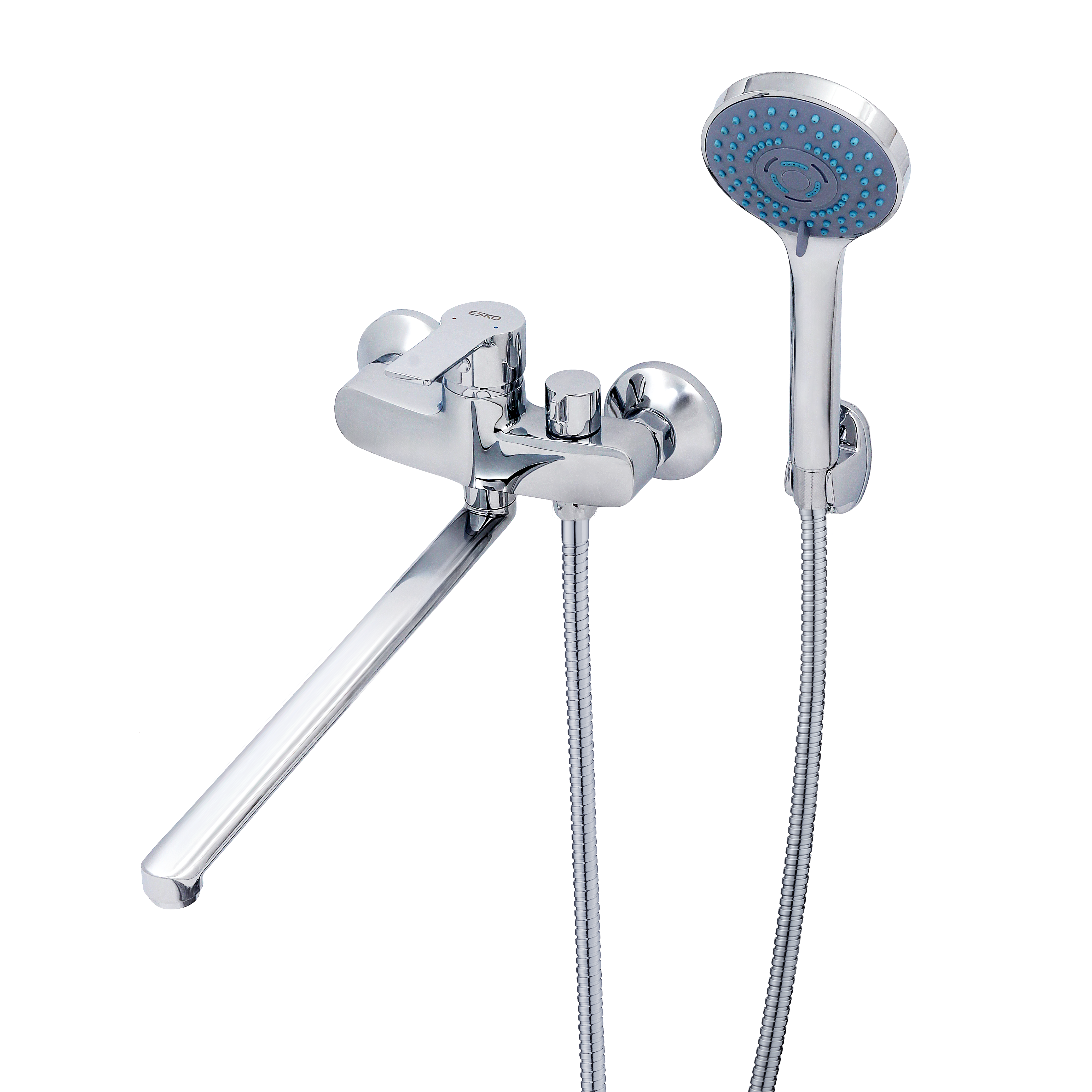Изображение товара Смеситель для ванны Esko Porto 31 однорычажный хром с лейкой и шлангом