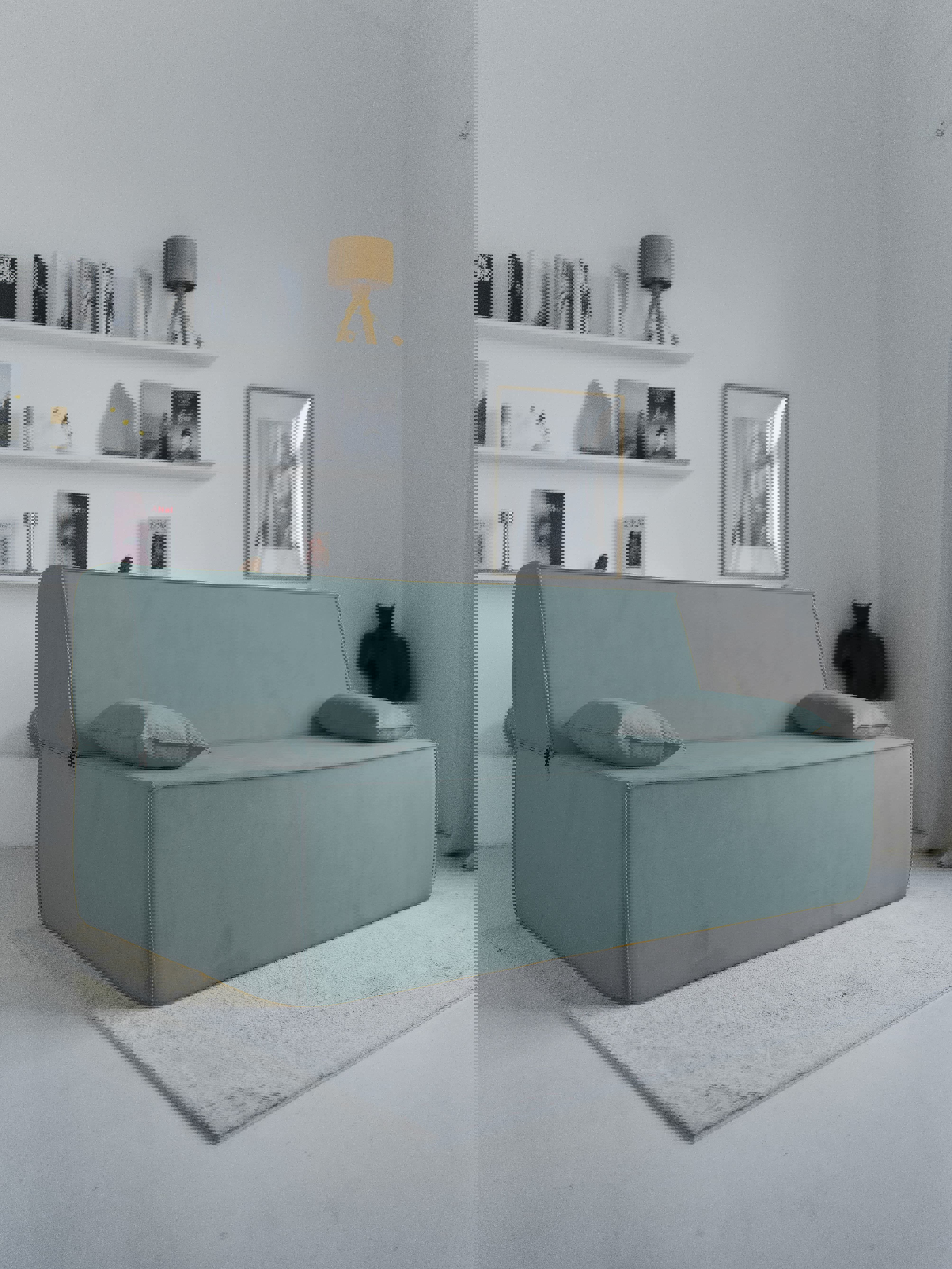 Изображение товара Диван раскладной Клайд бирюзового цвета 190x88x100 см