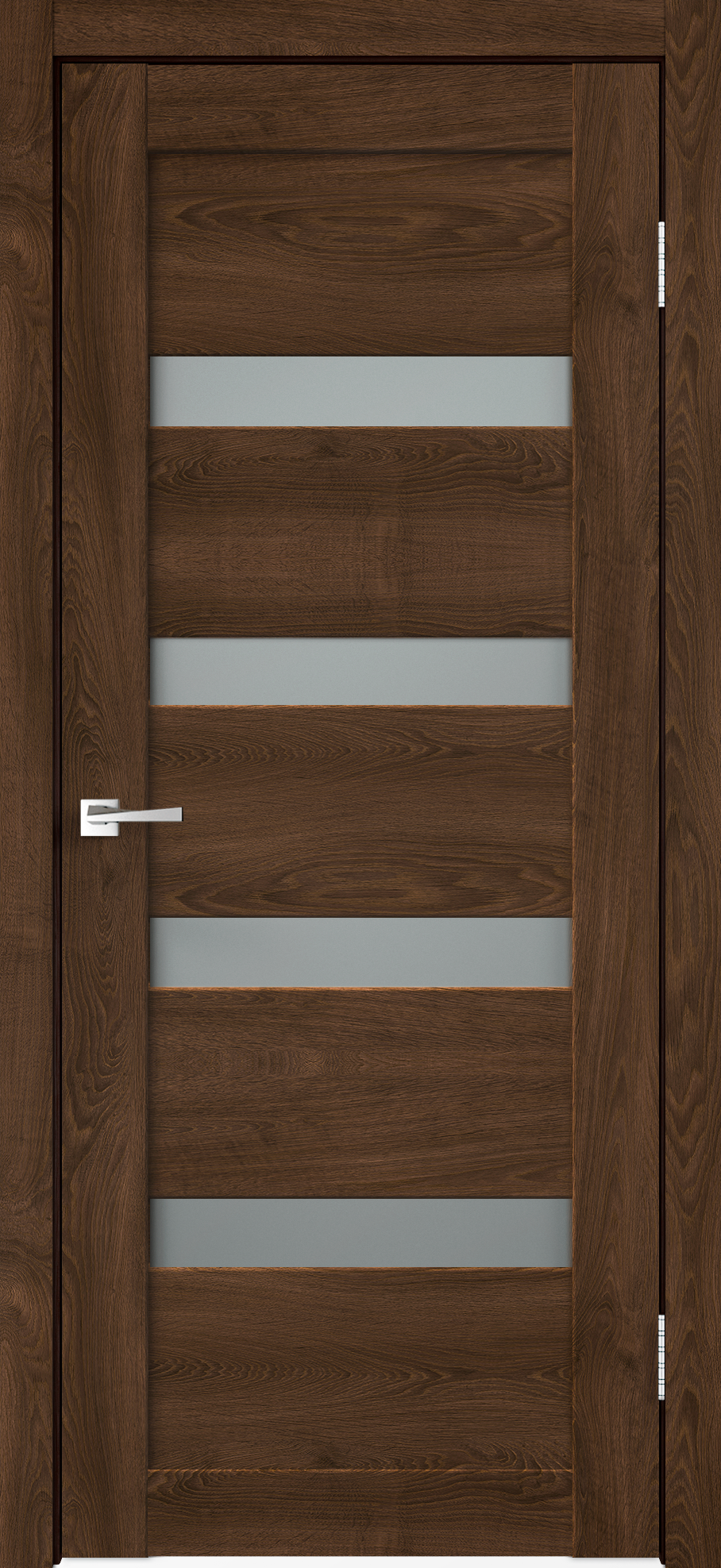 Изображение товара Дверь межкомнатная Лайн 2 90x200 см с остеклением и покрытием HardFlex, цвет дуб тернер венге