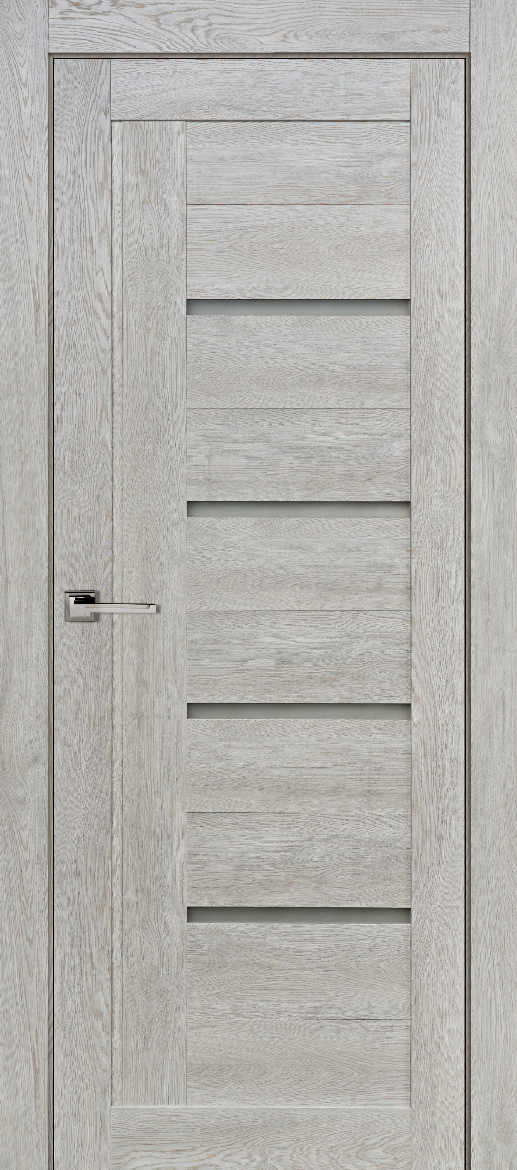 Изображение товара Дверь межкомнатная со стеклом Тренд вертикальный 90x200 см Hardflex серый без замка, без петель